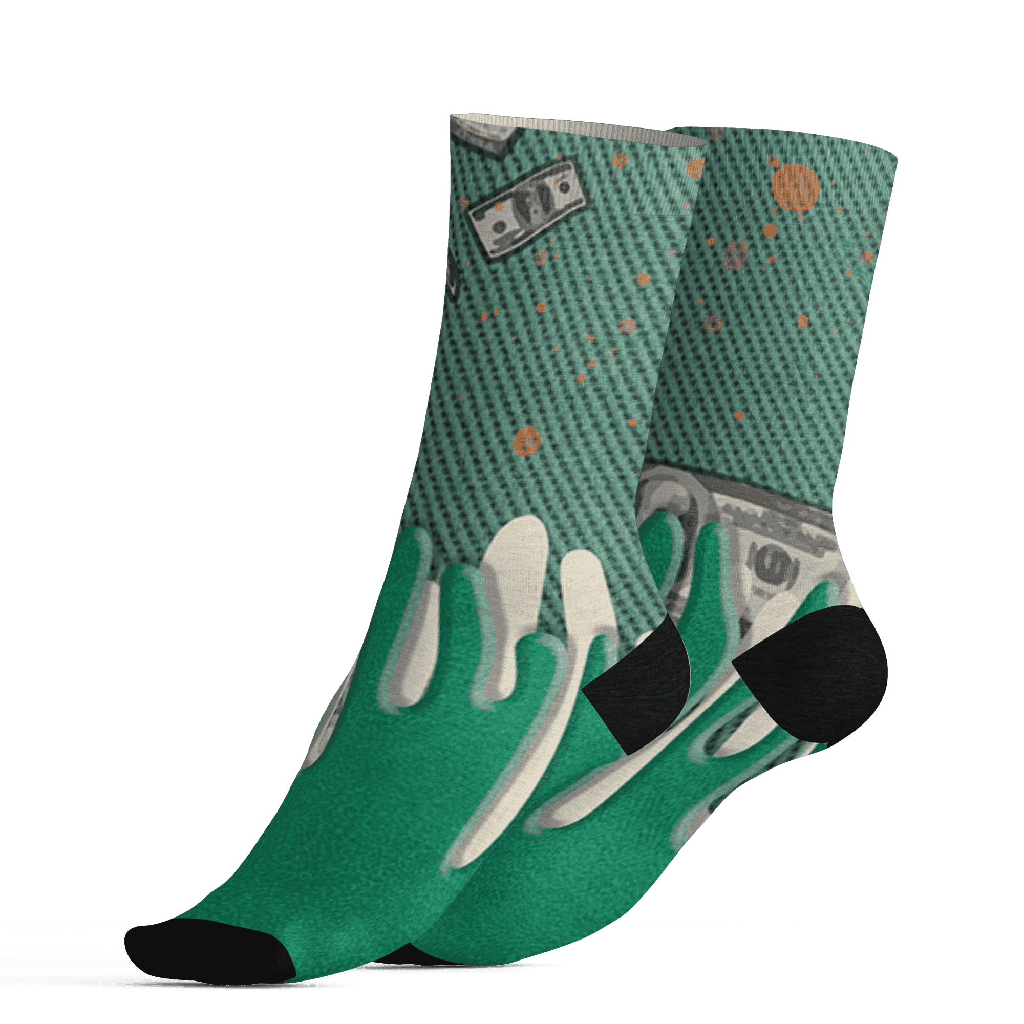 Nina CN Abney 3s Socks Match BER Dollar 3D All-Over Print - NastyJamz
