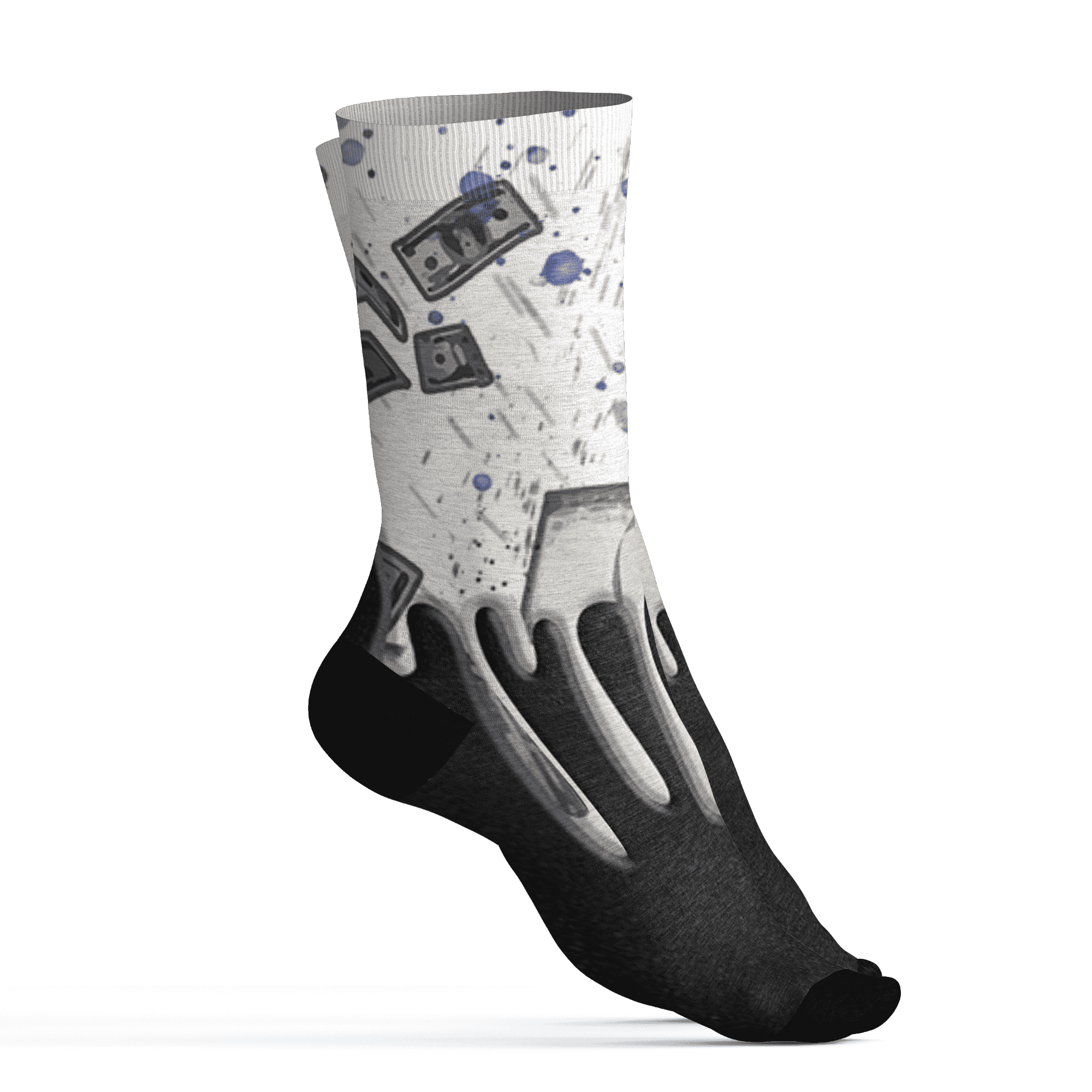 Quaiii 54 3s Socks Match BER Dollar 3D All-Over Print - NastyJamz
