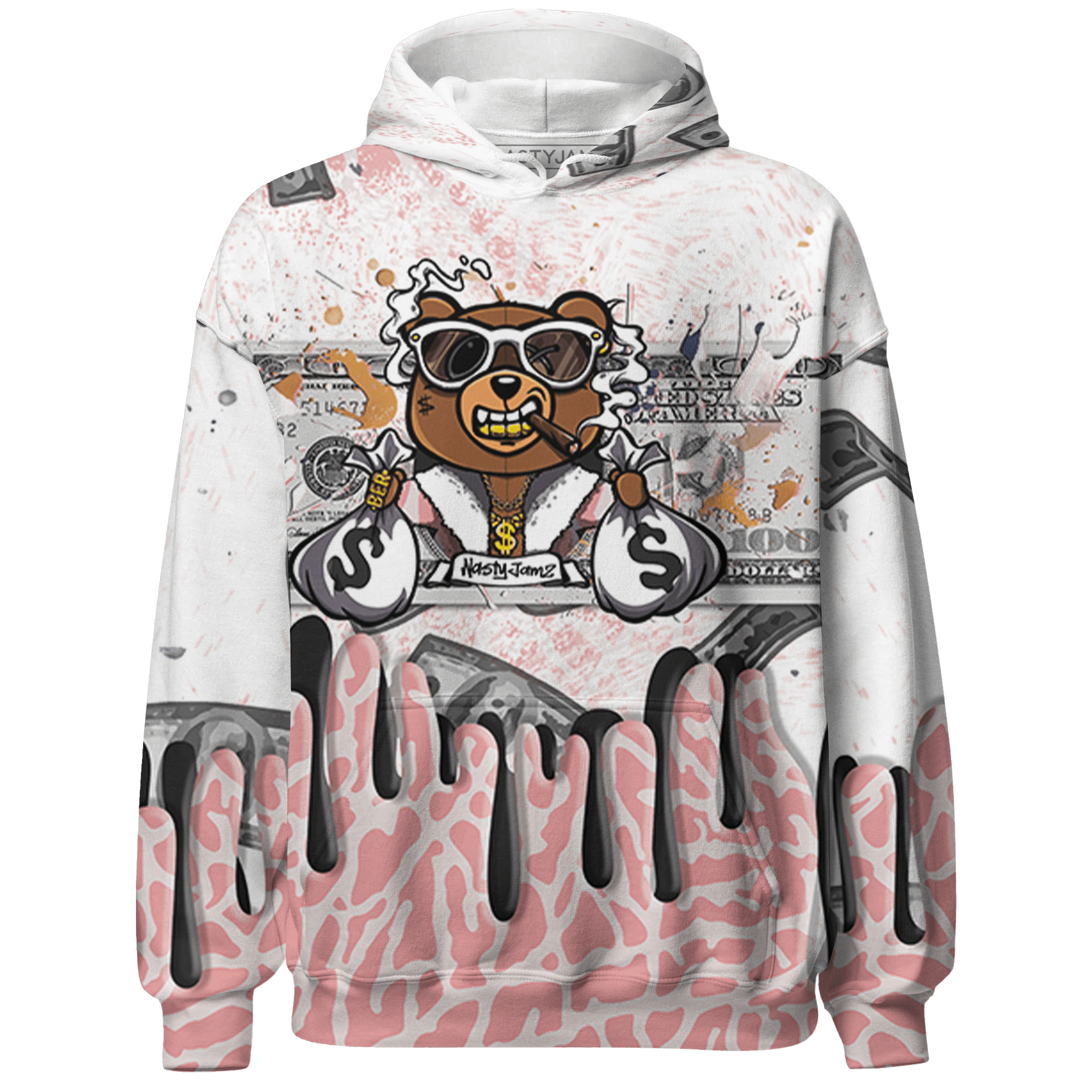 Red Stardust 3s Hoodie Match BER Dollar 3D All-Over Print - NastyJamz