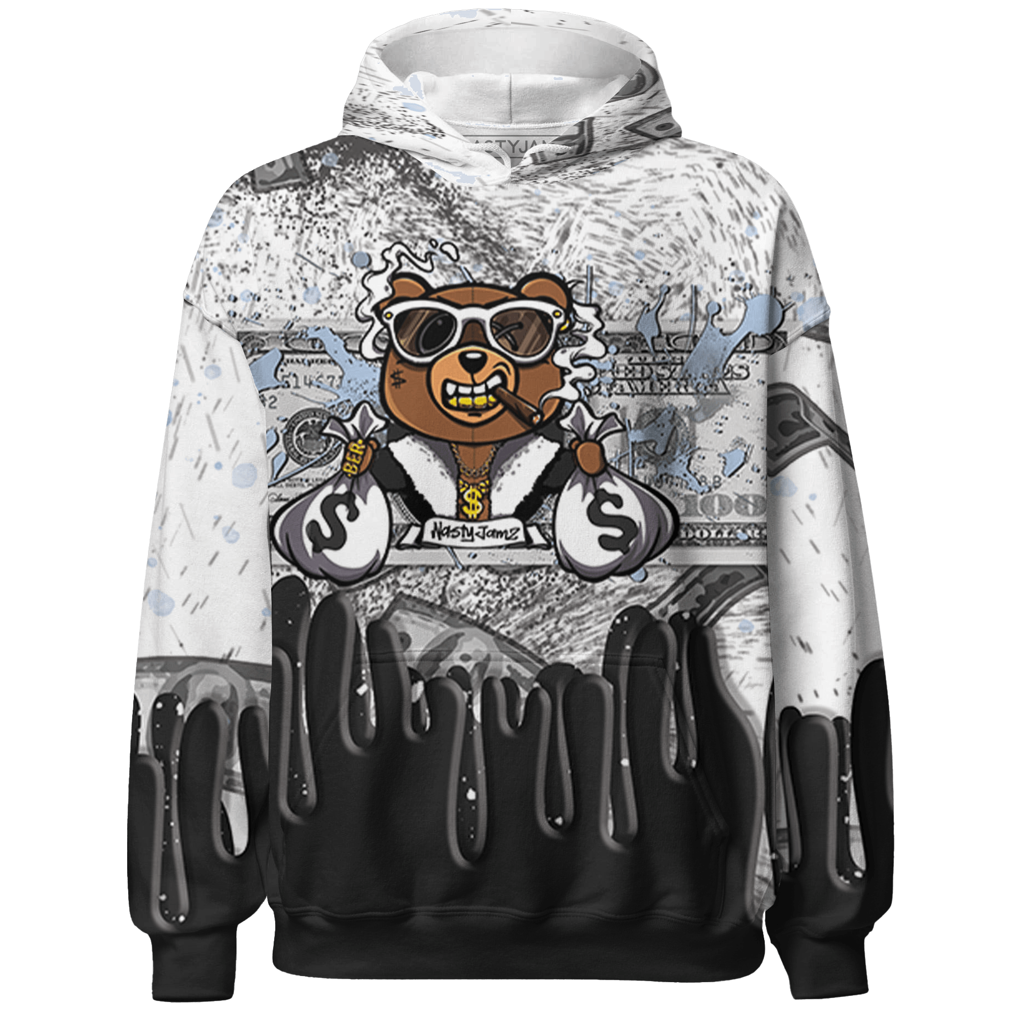 Reverse Oreo 6s Hoodie Match BER Dollar 3D All-Over Print - NastyJamz
