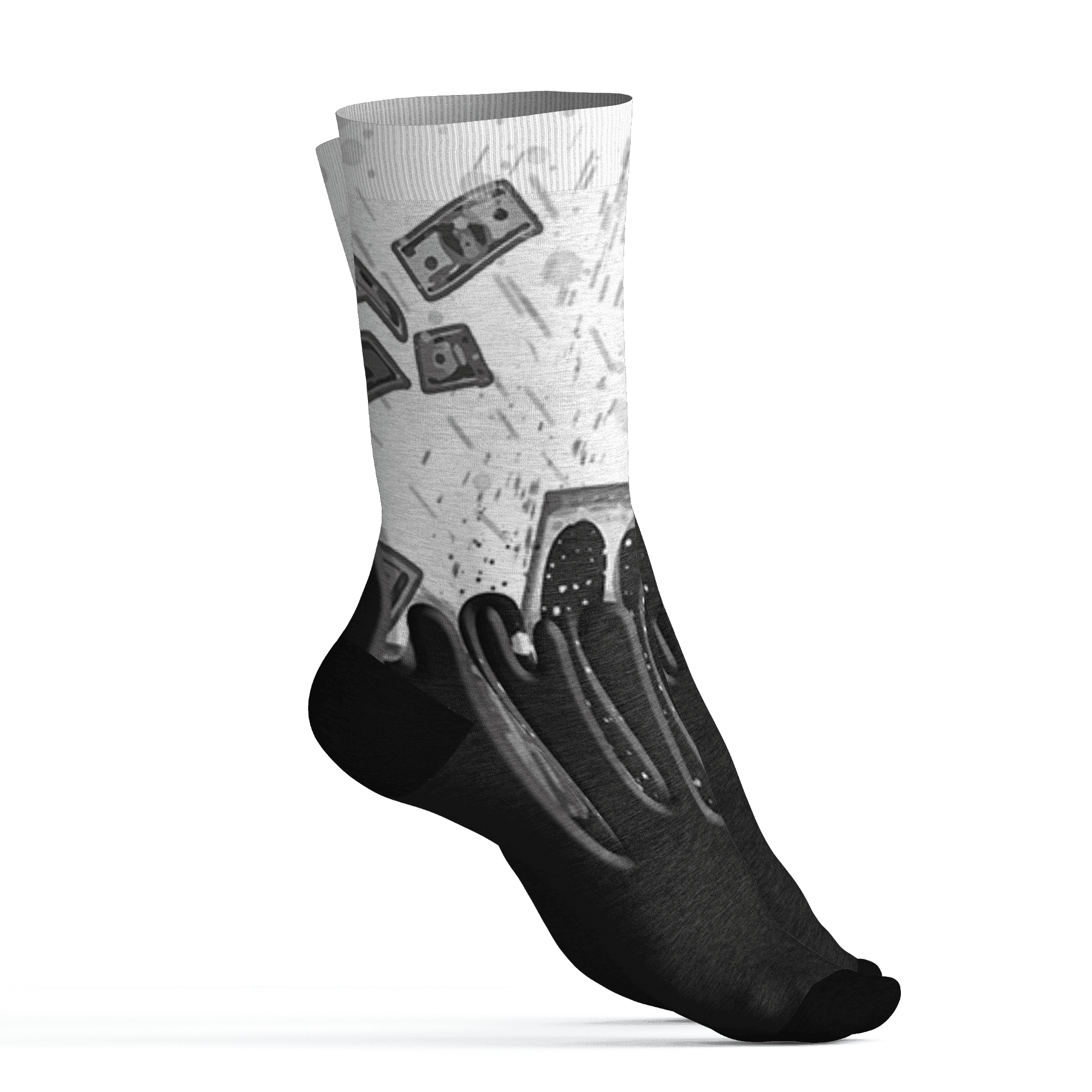 AJ 6 Reverse Oreo Socks Match BER Dollar 3D All-Over Print - NastyJamz