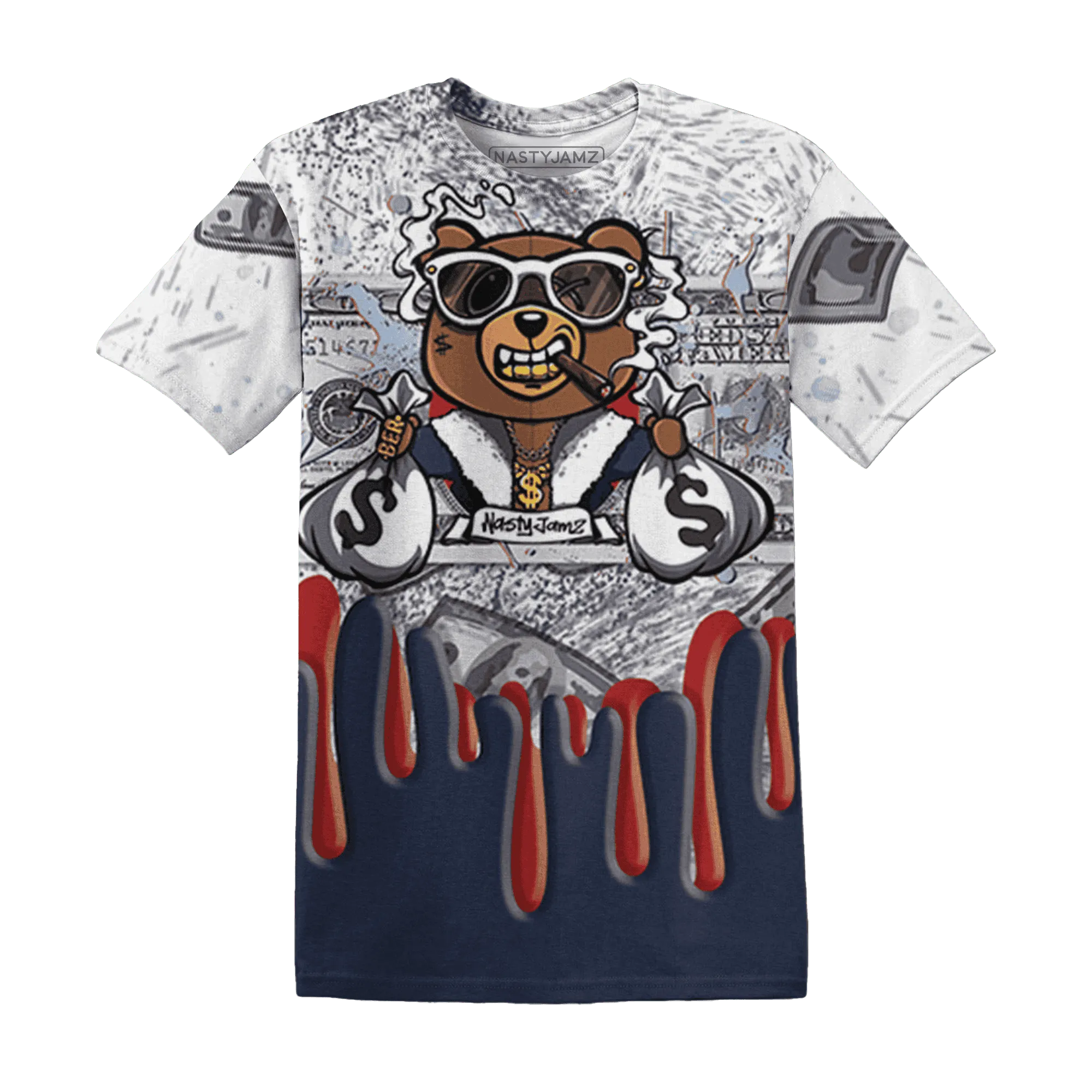 White-Navy-6s-T-Shirt-Match-BER-Dollar-3D