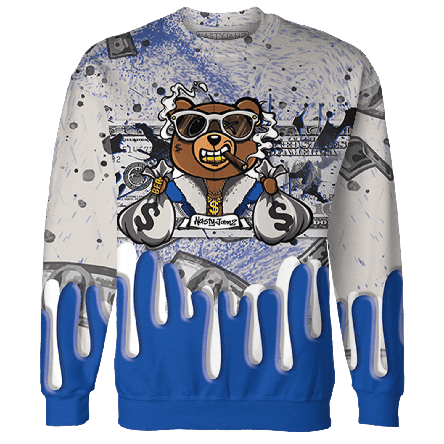 Air Max 1 86 Royal Sweatshirt Match BER Dollar 3D All-Over Print - NastyJamz
