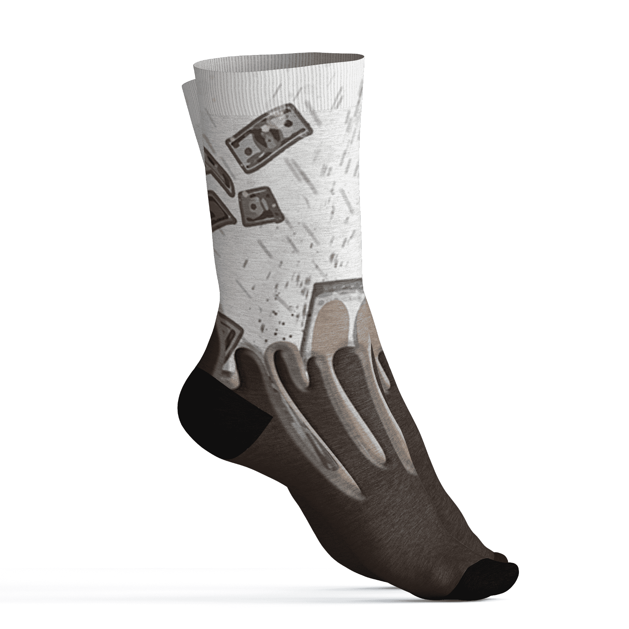 Dunk Low Baroque Brown Socks Match BER Dollar 3D All-Over Print - NastyJamz