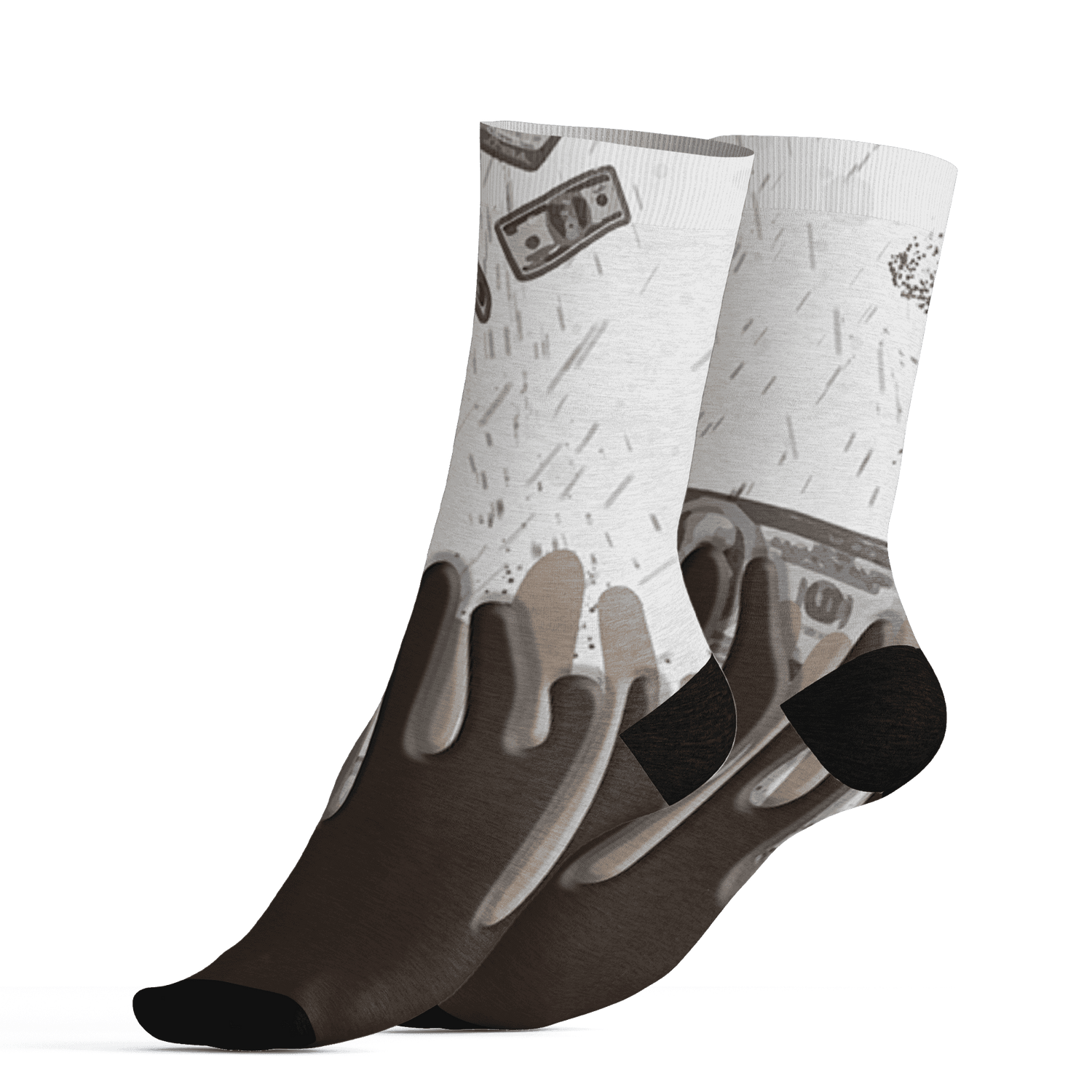 Dunk Low Baroque Brown Socks Match BER Dollar 3D All-Over Print - NastyJamz