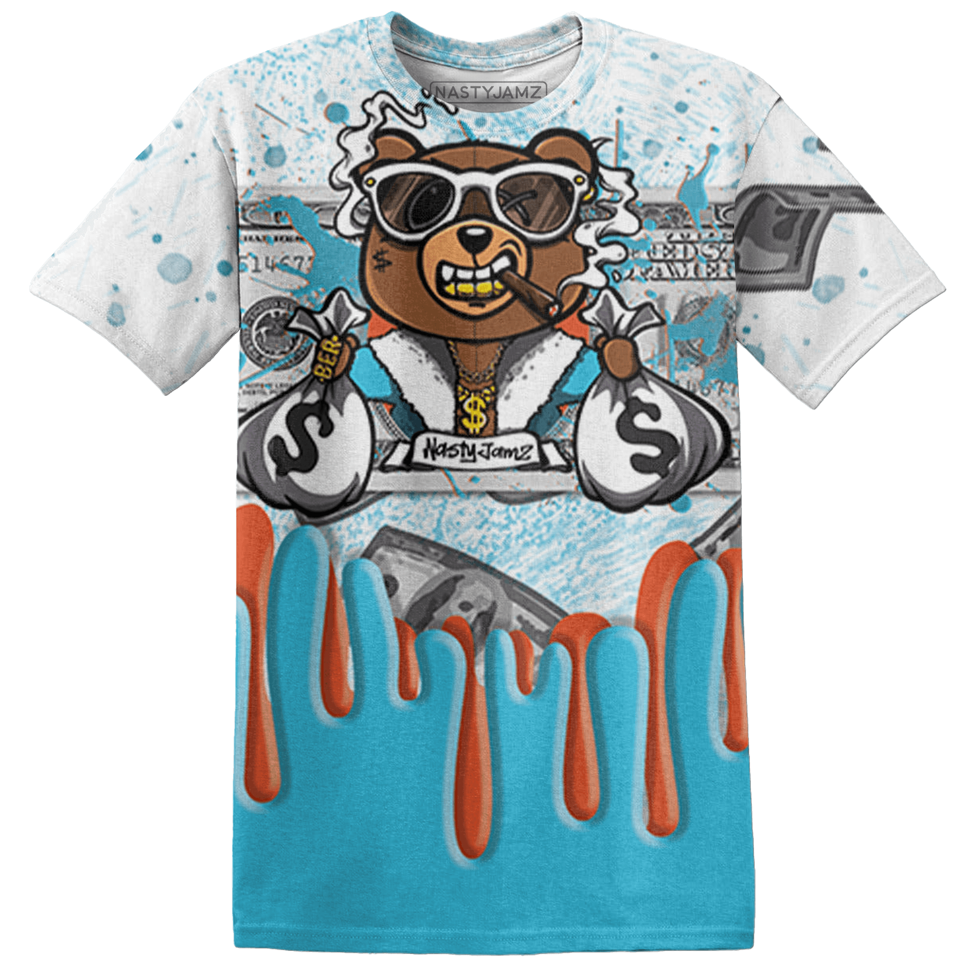 Dunk Low Dolphins T Shirt Match BER Dollar 3D All-Over Print - NastyJamz