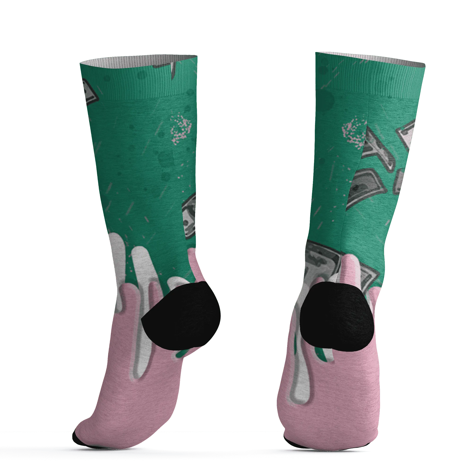 Dunk-Pink-Malachite-Medium-Soft-Low-Sail-Socks-Match-BER-Dollar-3D
