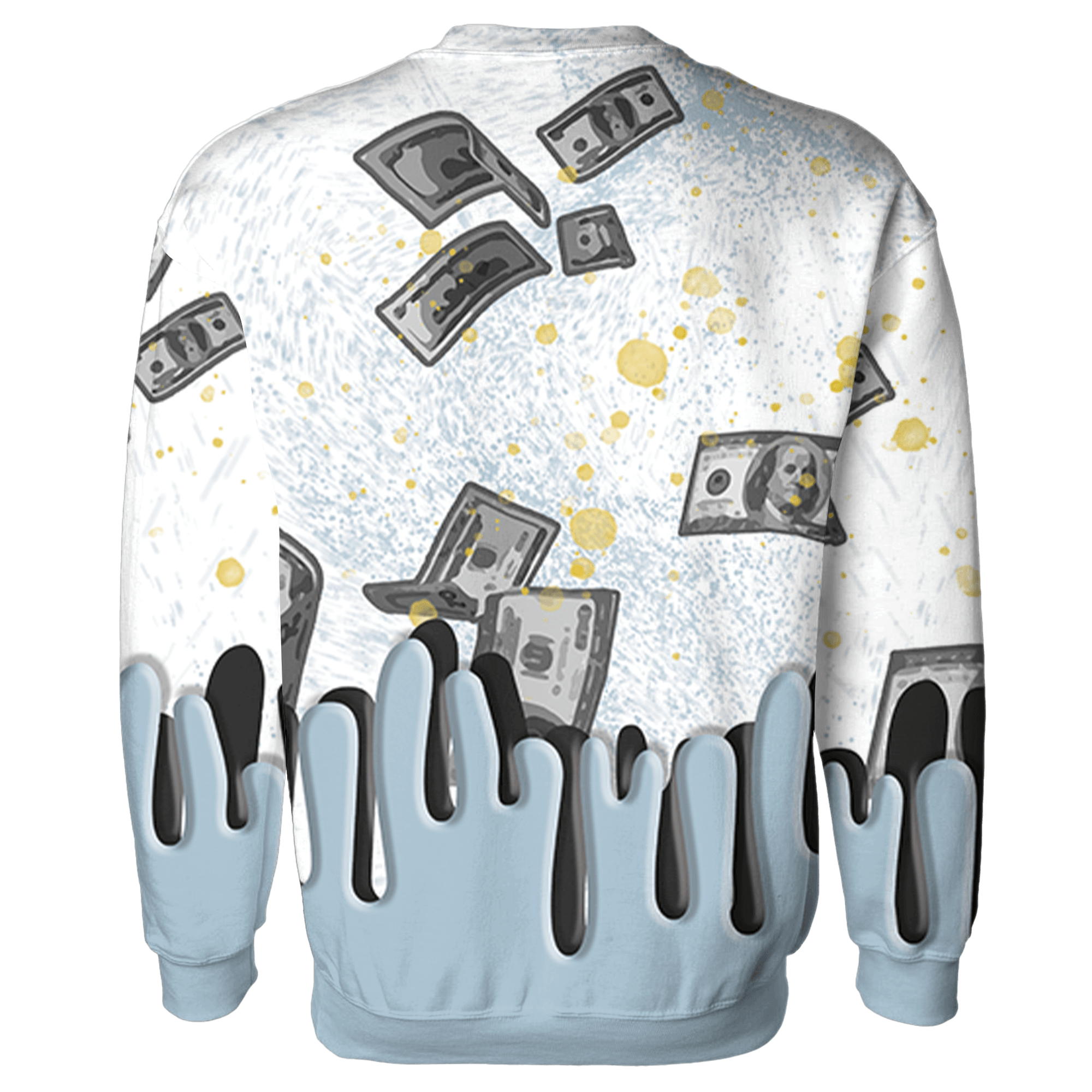 Blue Grey 13s Sweatshirt Match BER Dollar 3D All-Over Print - NastyJamz
