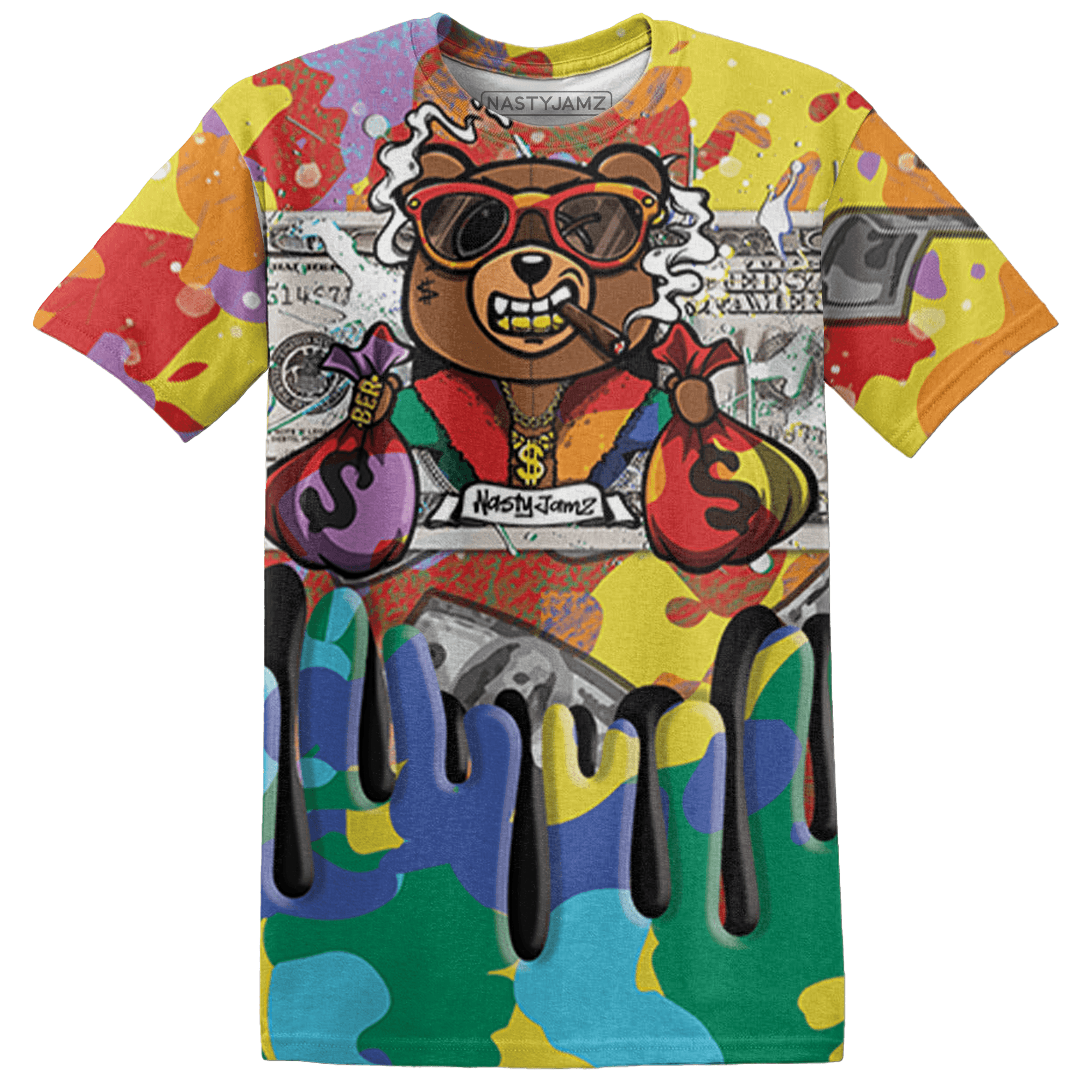 Mid GS Six Championships 1s T Shirt Match BER Dollar 3D All-Over Print - NastyJamz