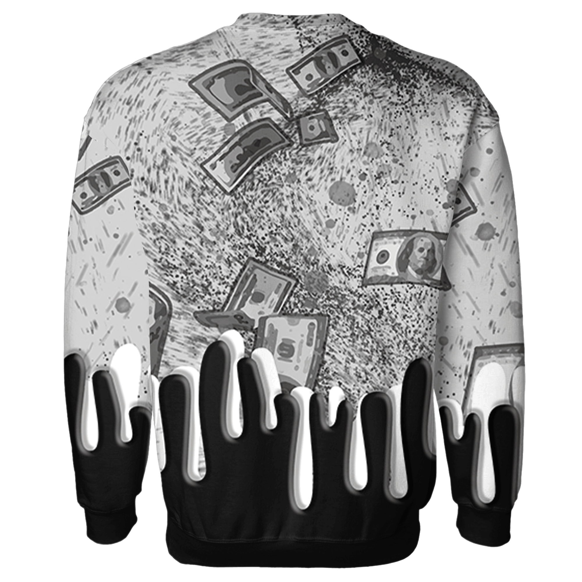 Retro High OG Black White 1s Sweatshirt Match BER Dollar 3D All-Over Print - NastyJamz