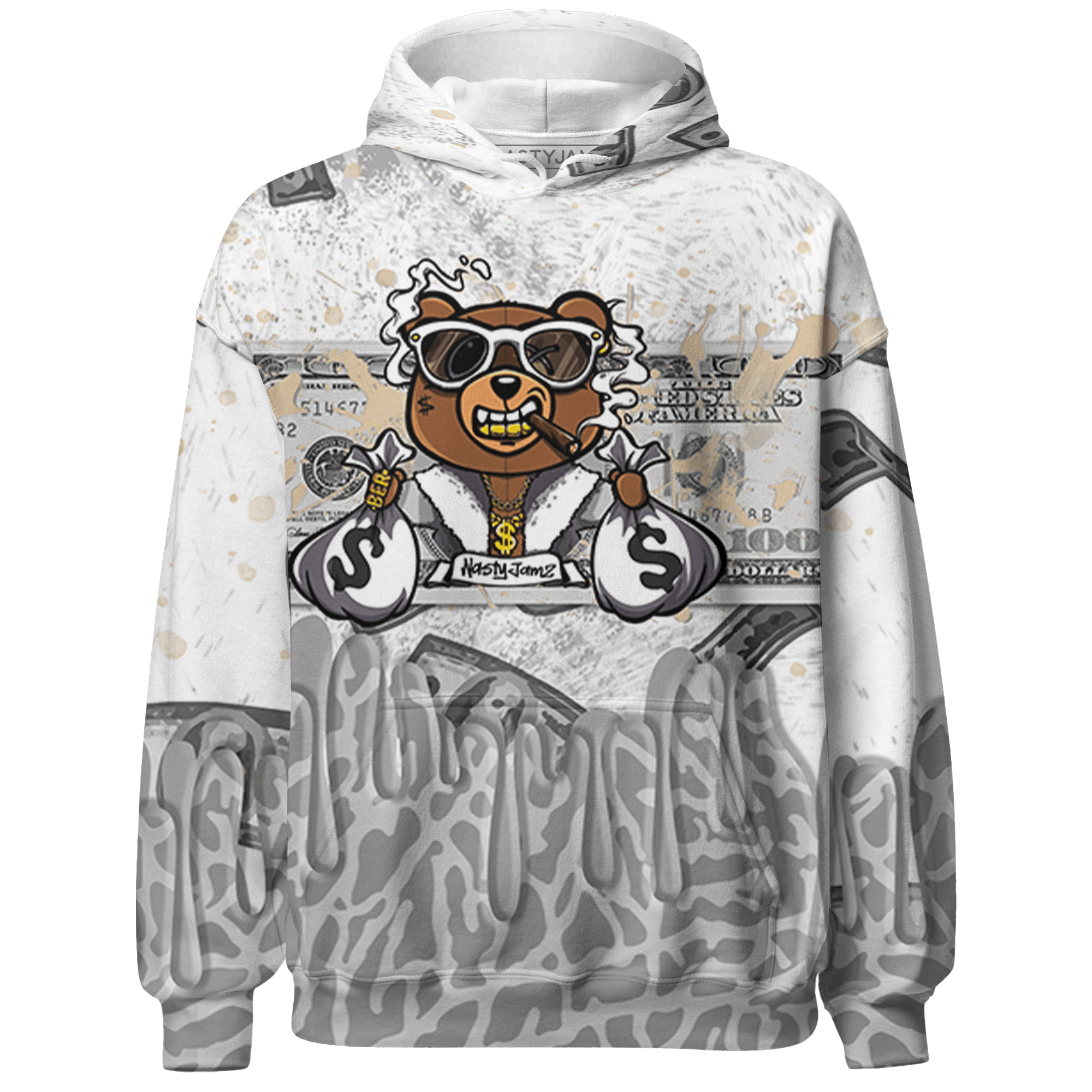 Craft Ivory 3s Hoodie Match BER Dollar 3D All-Over Print - NastyJamz