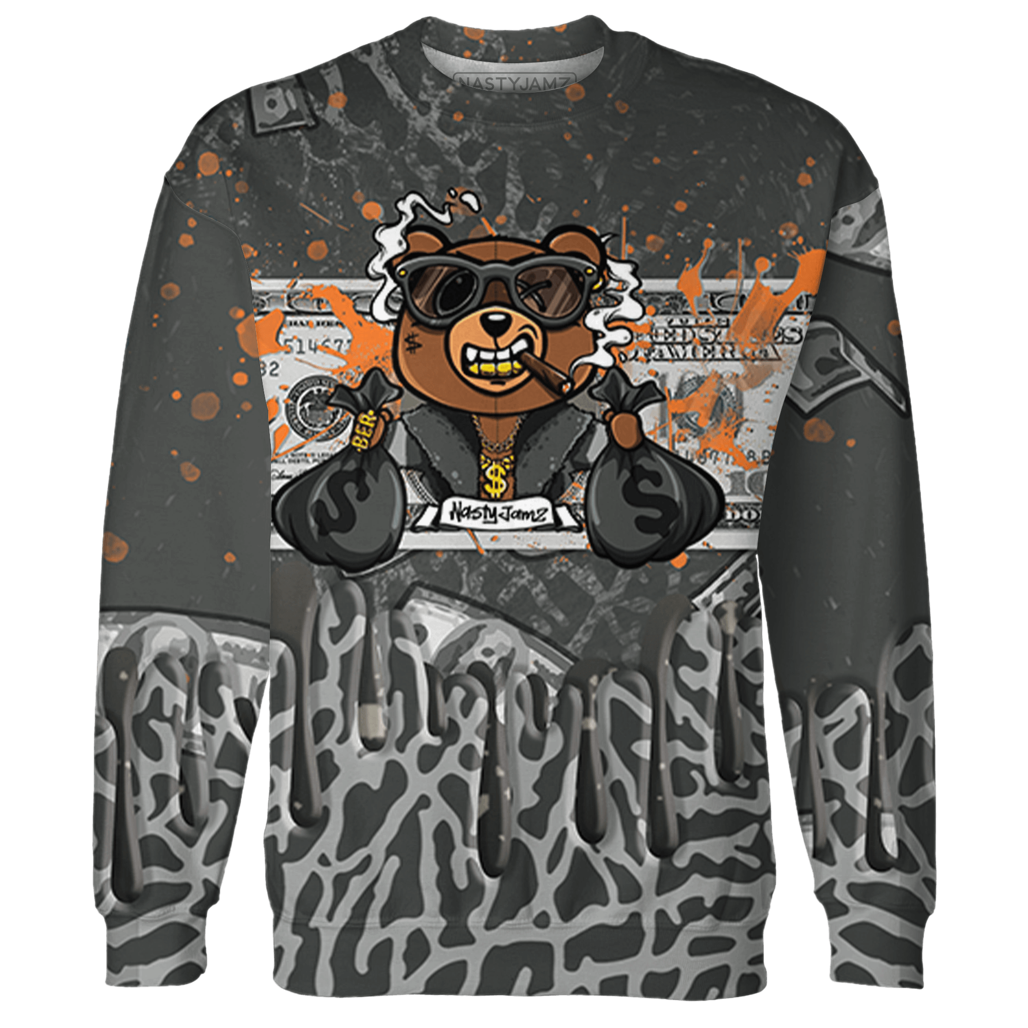 Fear Pack 3s Sweatshirt Match BER Dollar 3D All-Over Print - NastyJamz