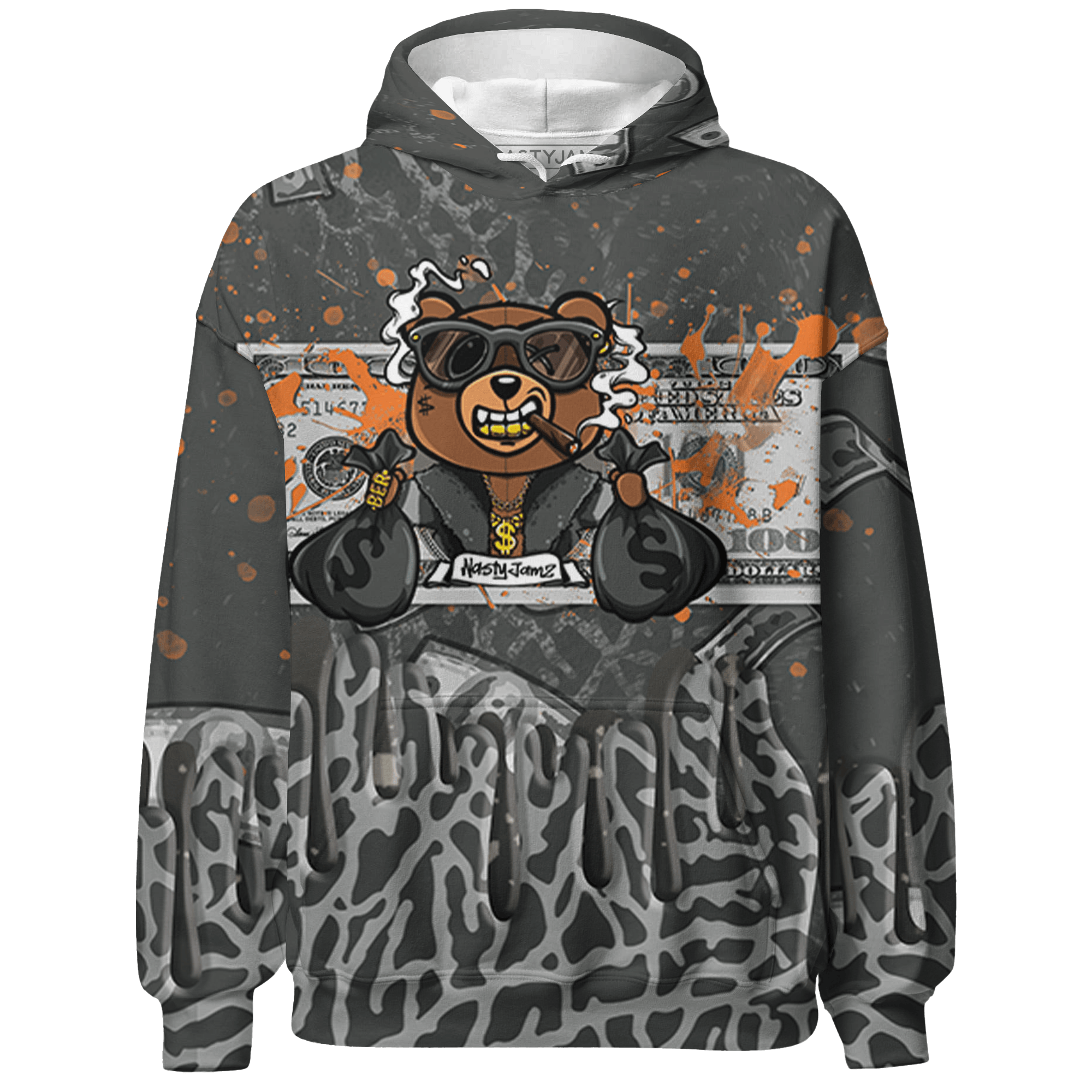 Fear Pack 3s Hoodie Match BER Dollar 3D All-Over Print - NastyJamz