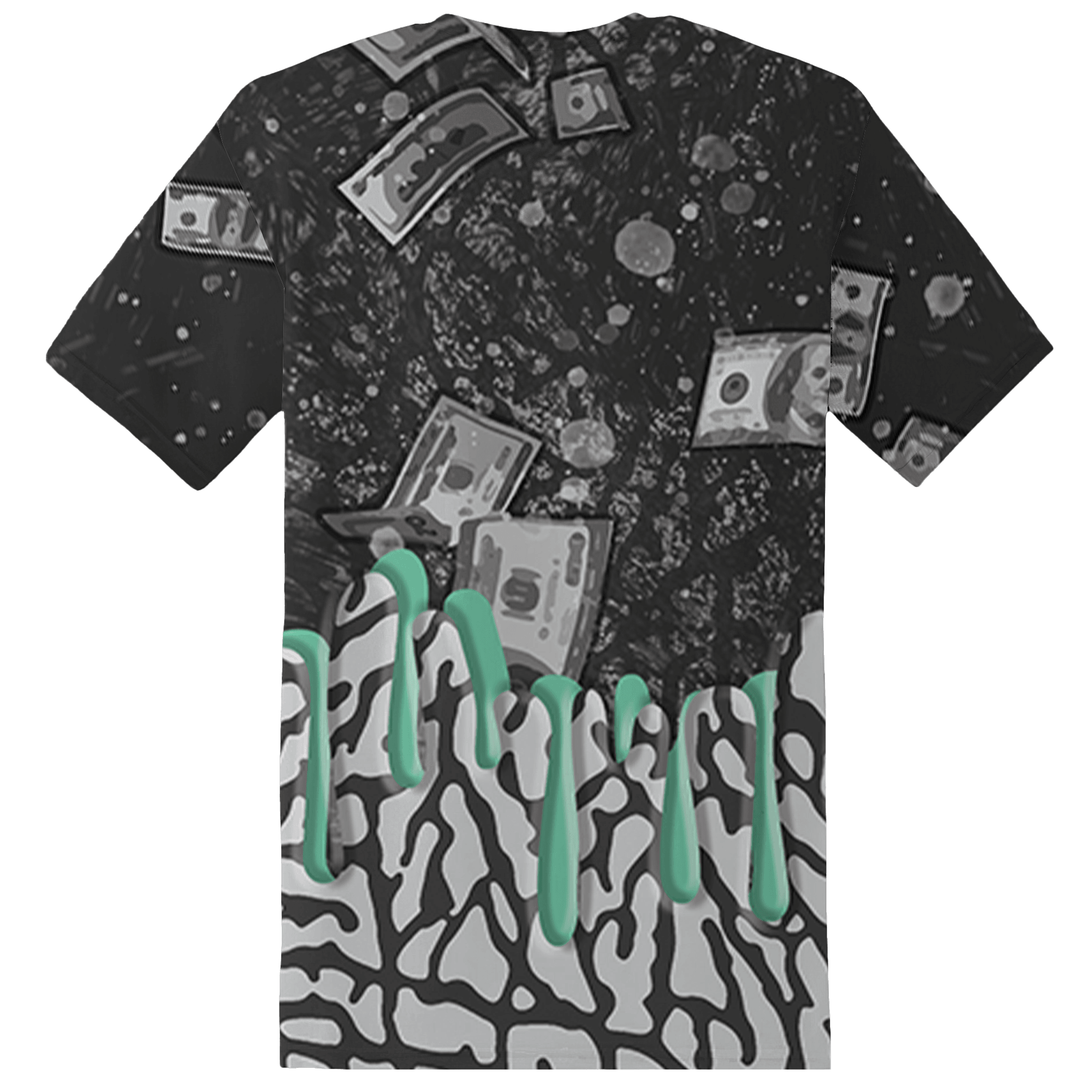 Green Glow 3s T Shirt Match BER Dollar 3D All-Over Print - NastyJamz