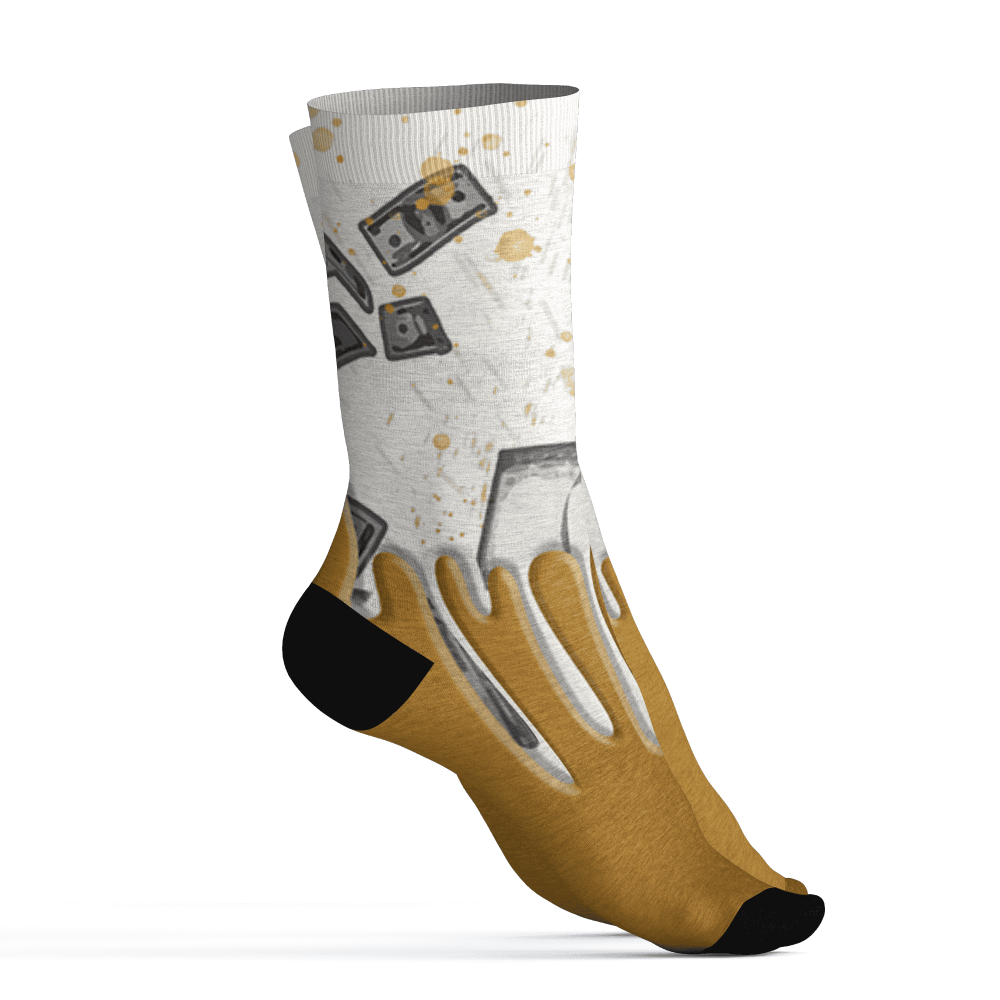 Sail 4s Socks Match BER Dollar 3D All-Over Print - NastyJamz