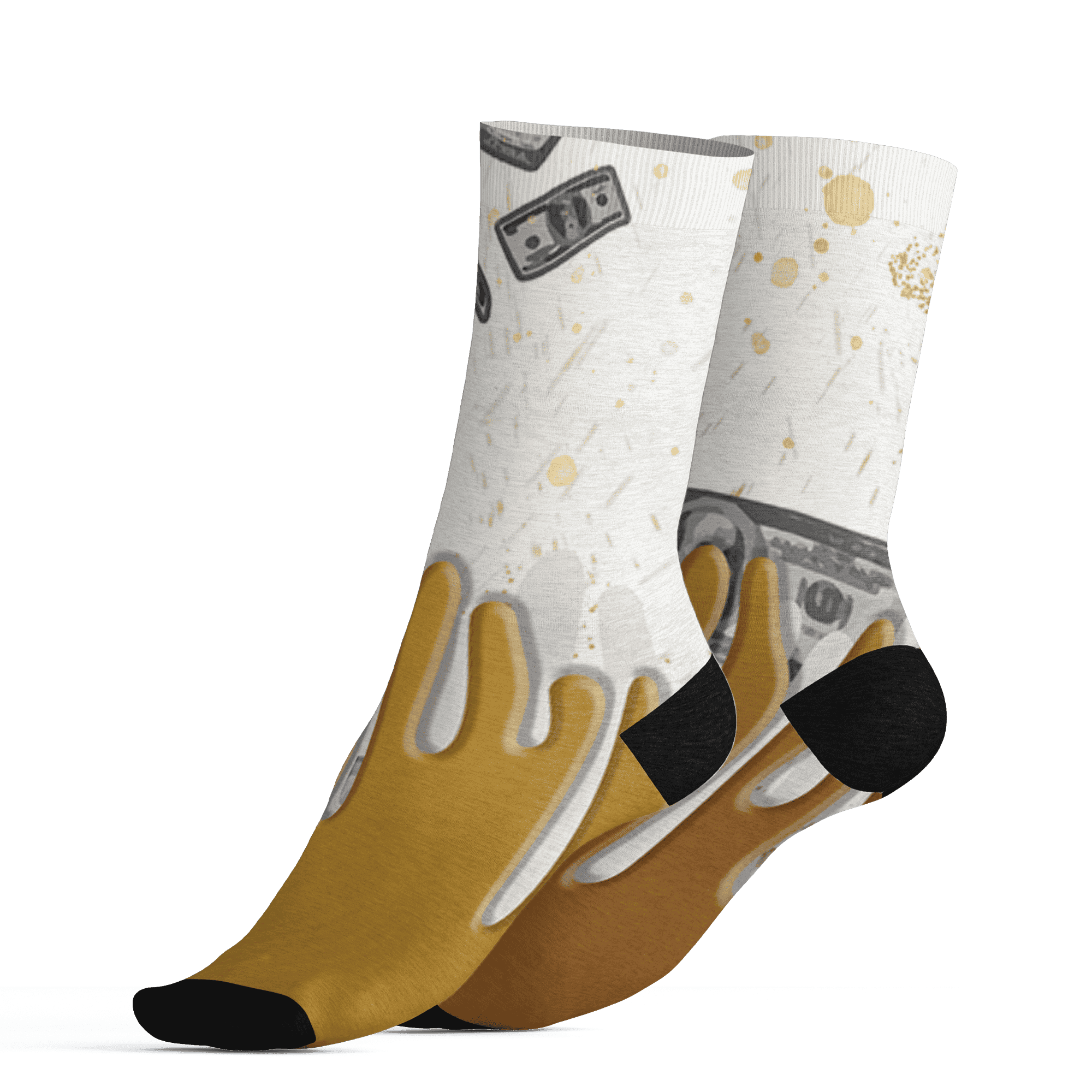Sail 4s Socks Match BER Dollar 3D All-Over Print - NastyJamz