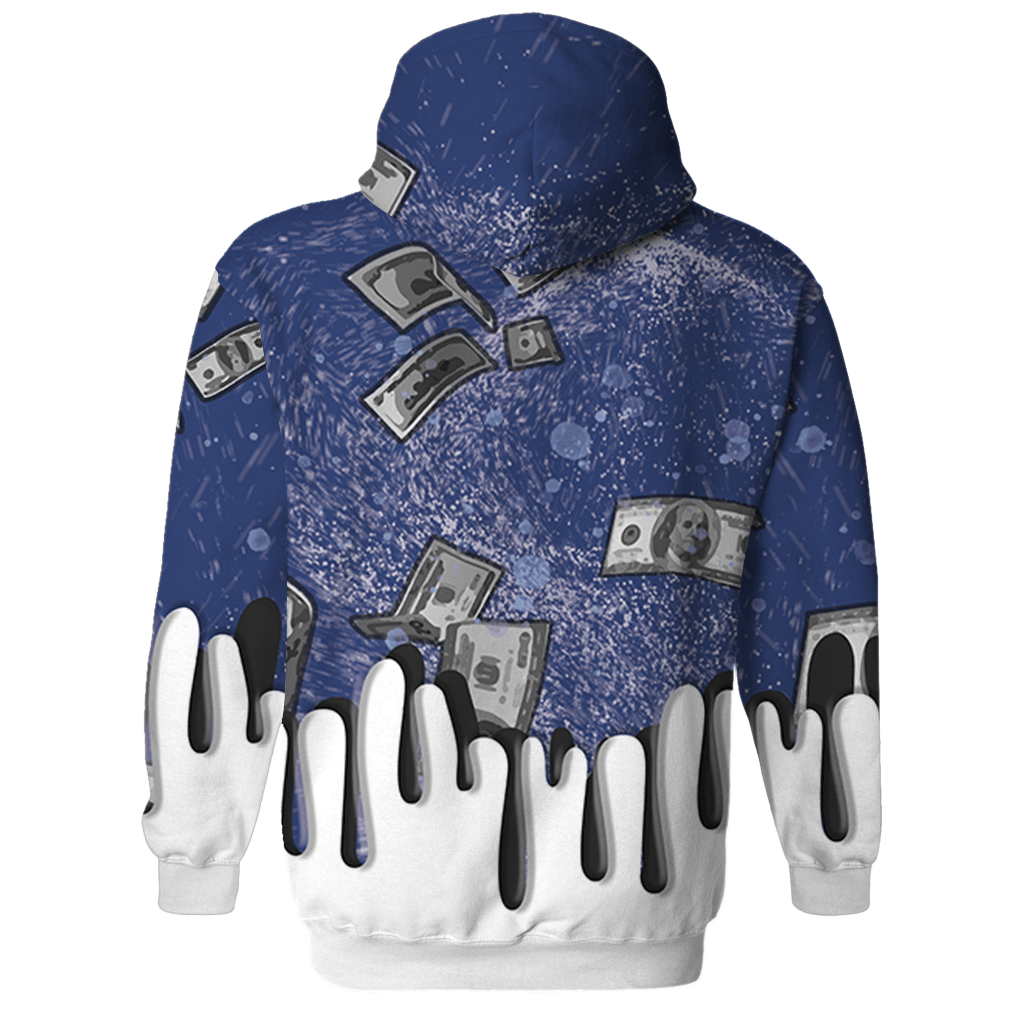 Midnight Navy 5s Hoodie Match BER Dollar 3D All-Over Print - NastyJamz