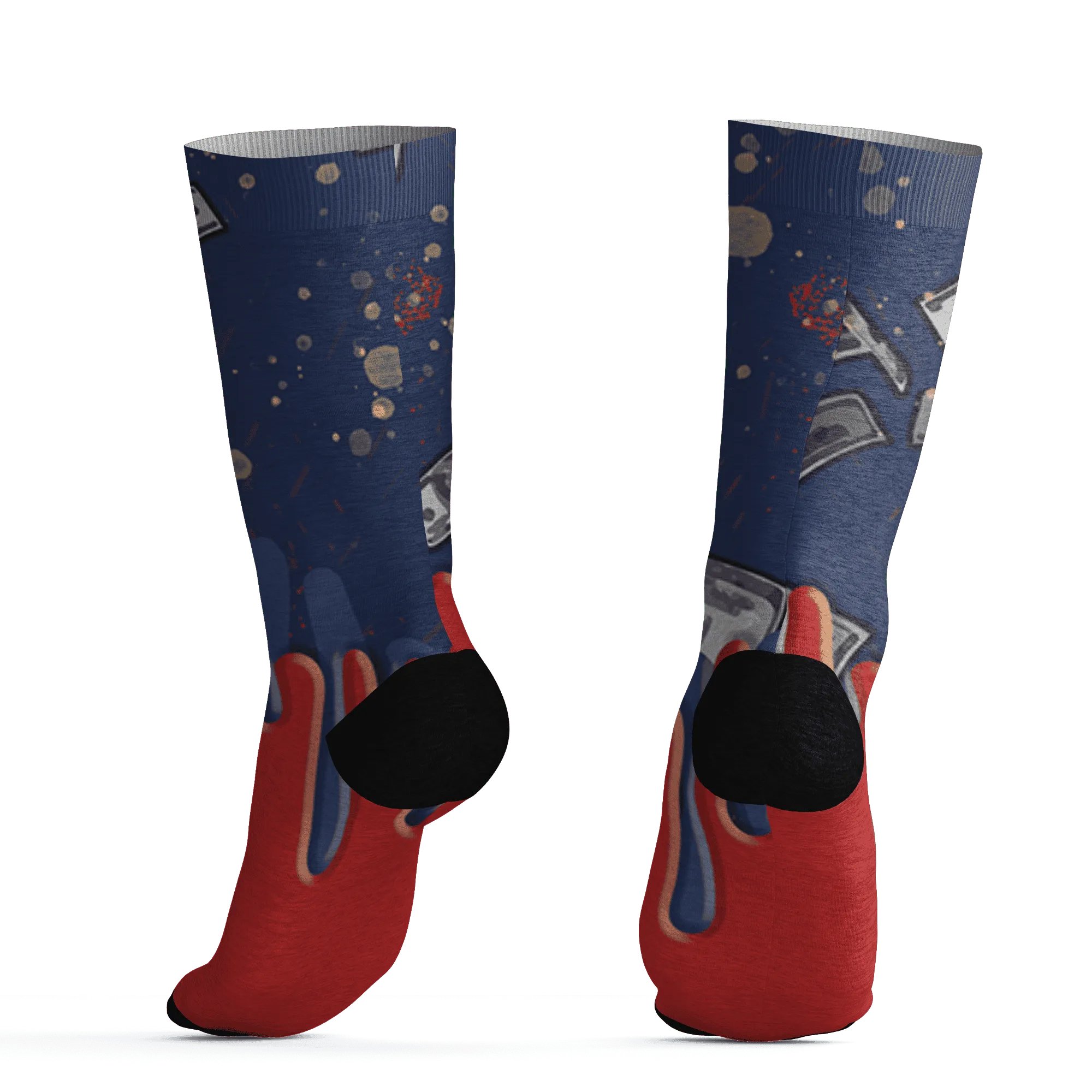 VaporMax-Air-Plus-Midnight-Navy-Gold-Black-Socks-Match-BER-Dollar-3D