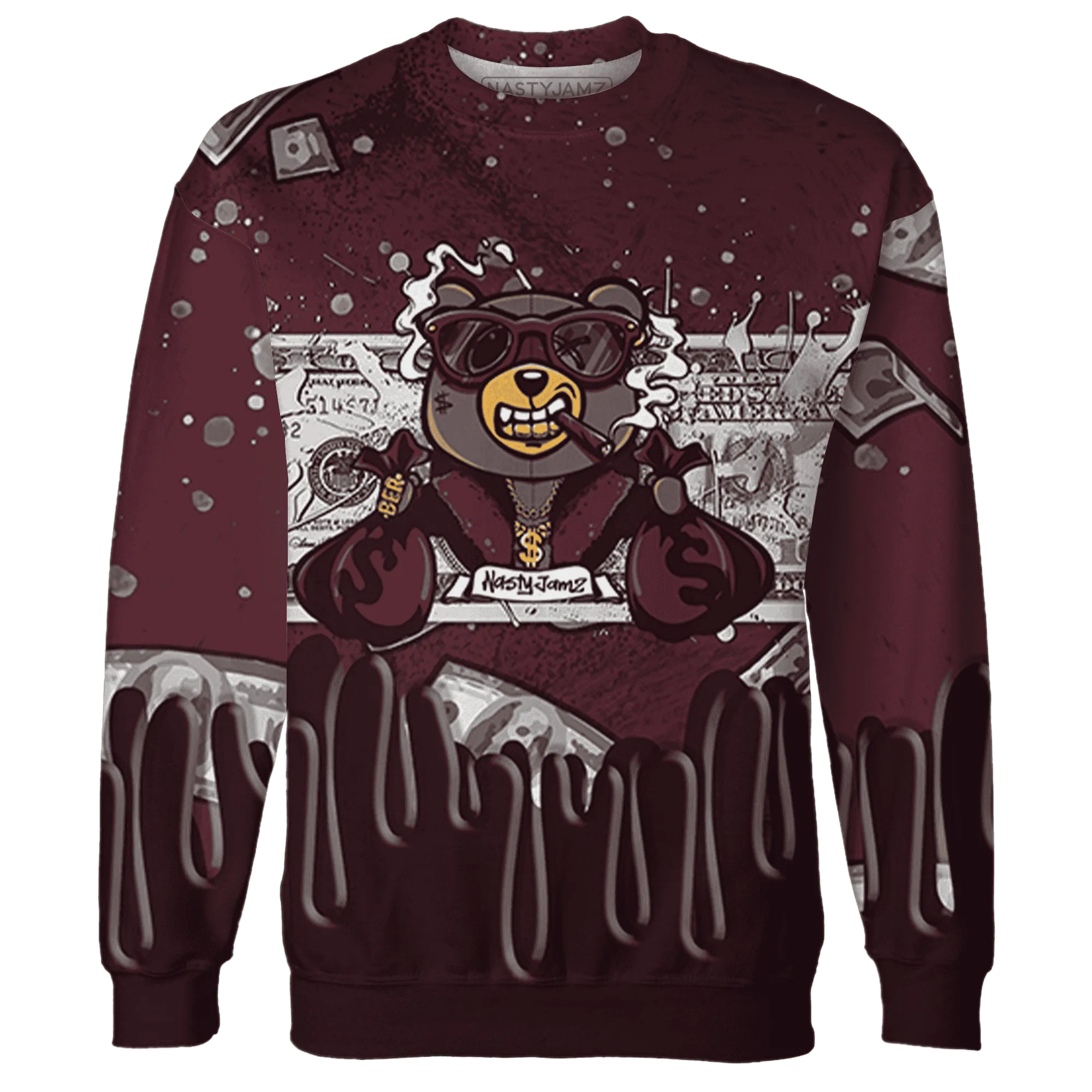 VaporMax-Night-Maron-Burgundy-Sweatshirt-Match-BER-Dollar-3D