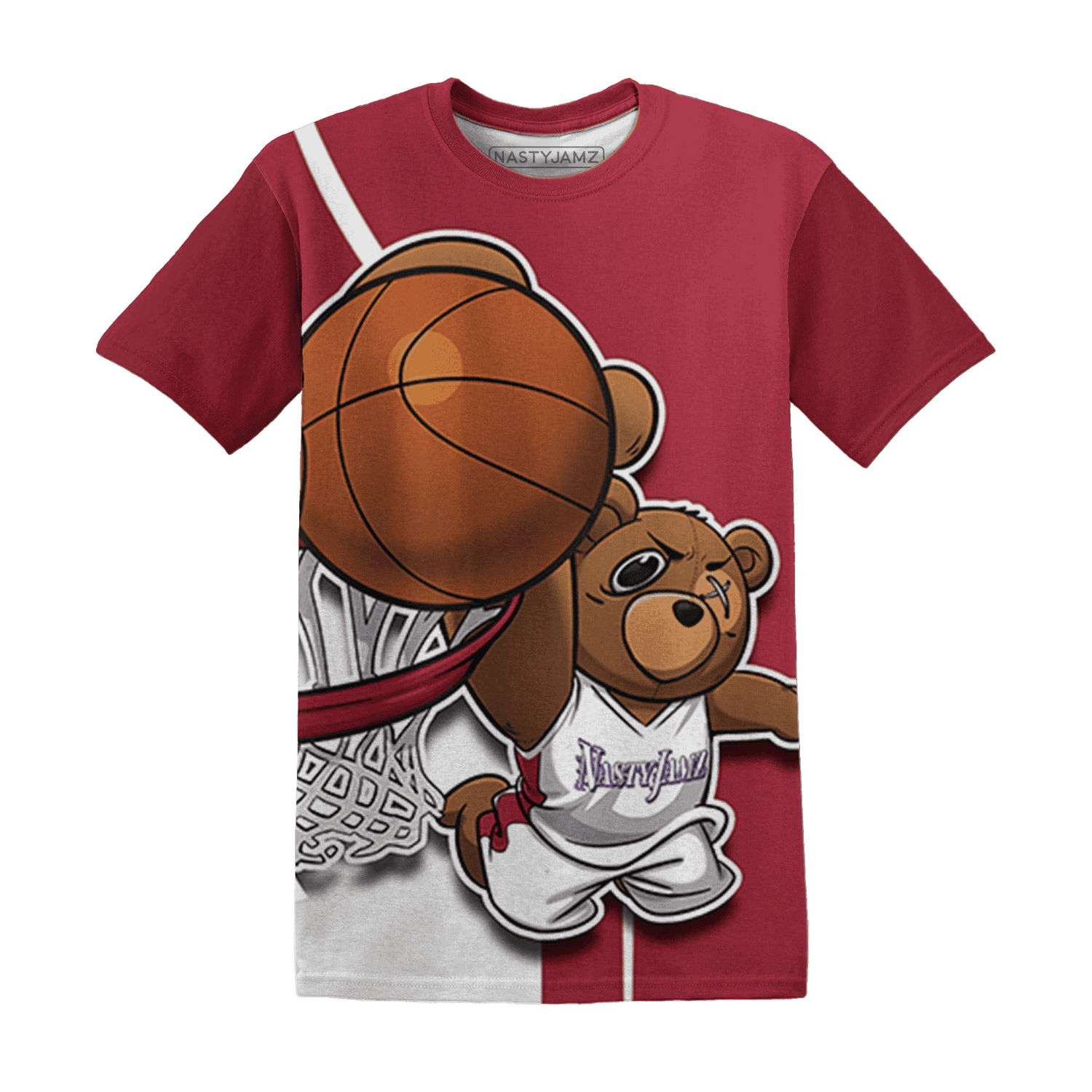 High 85 Metallic Burgundy 1s T Shirt Match BER Dunk - NastyJamz