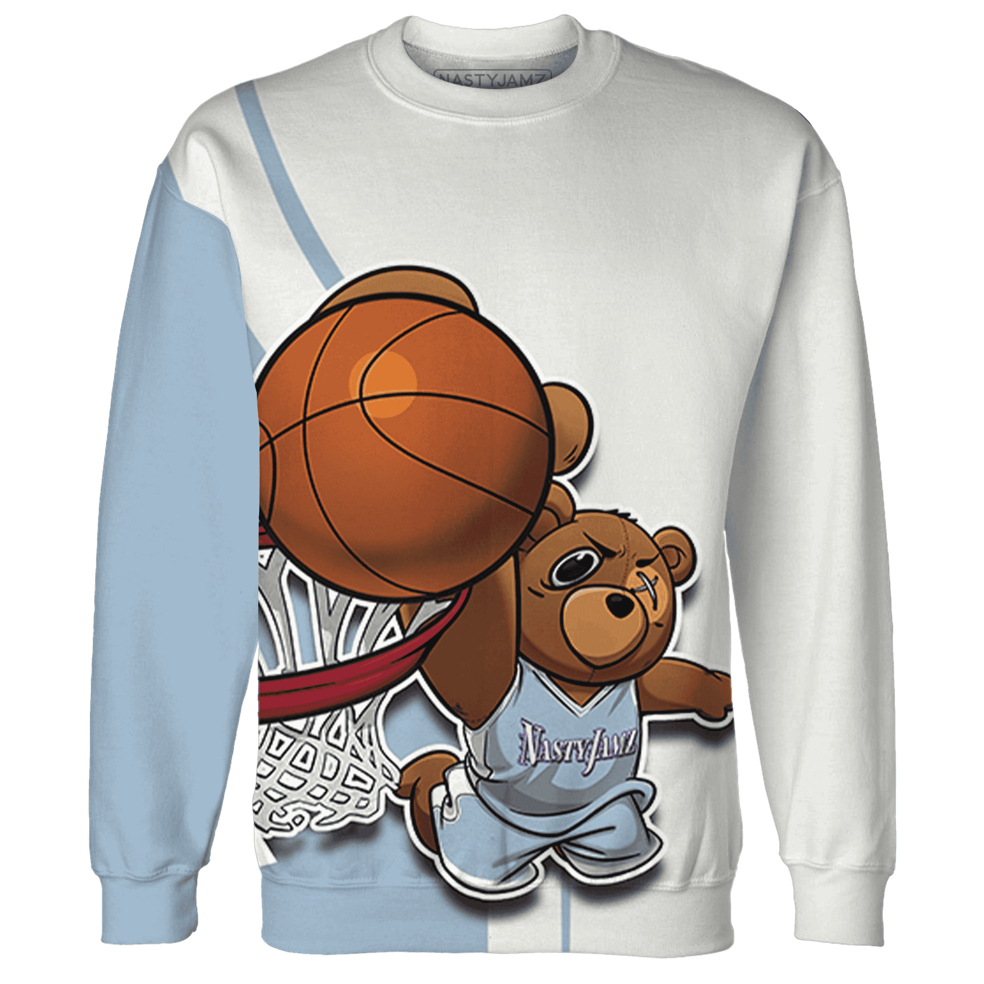 Mid Diffused Blue Grey 1s Sweatshirt Match BER Dunk - NastyJamz