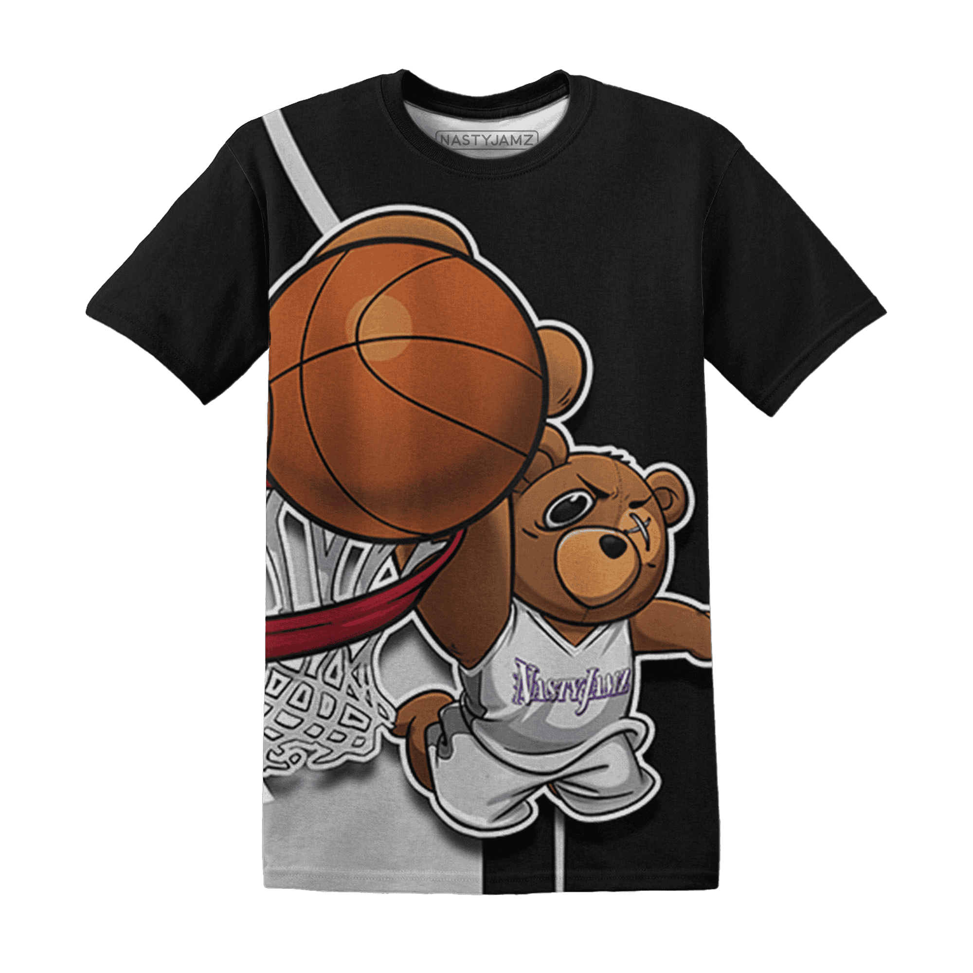 Retro High OG Black White 1s T Shirt Match BER Dunk - NastyJamz