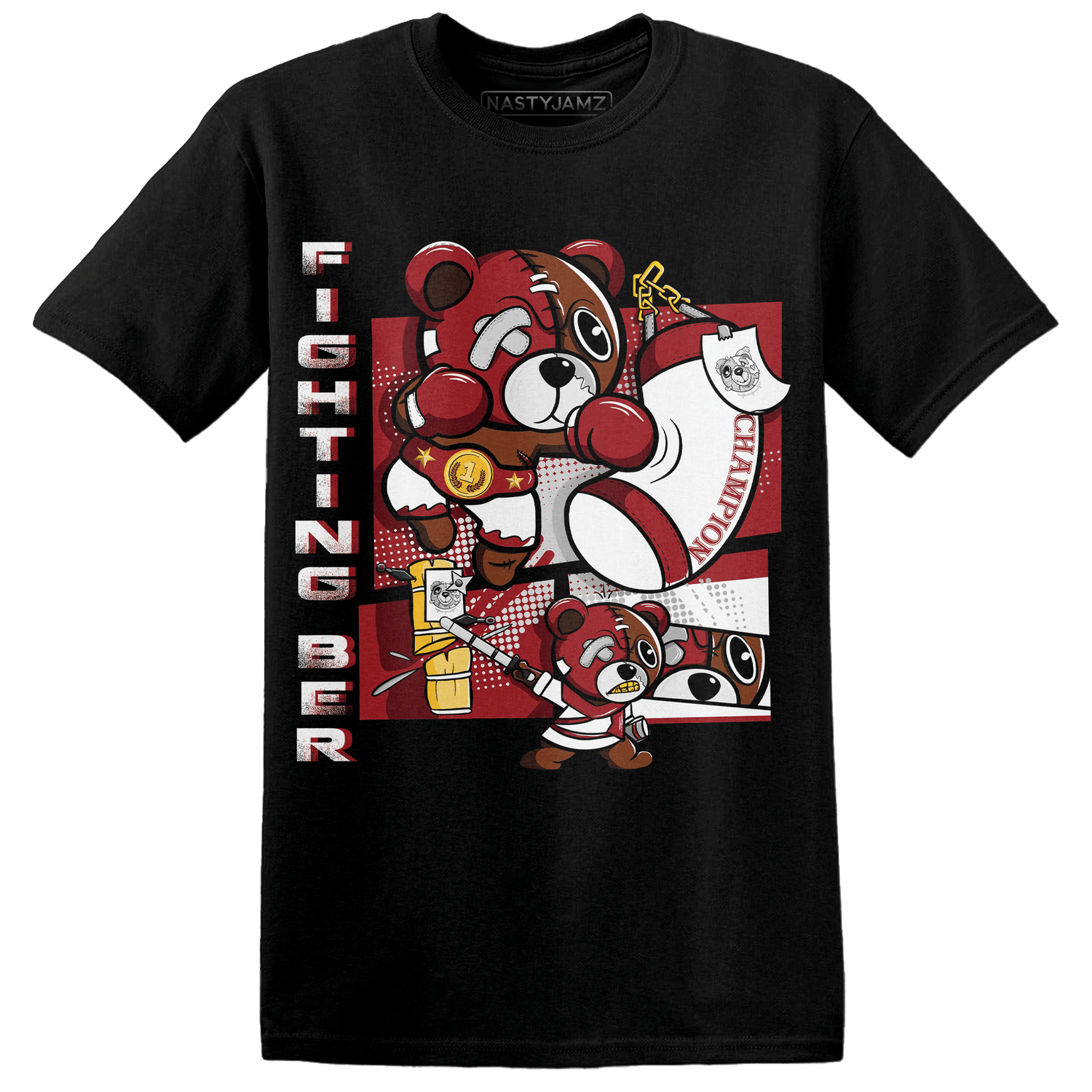 Retro Red Taxi 12s T Shirt Match BER Fighting Boxing - NastyJamz