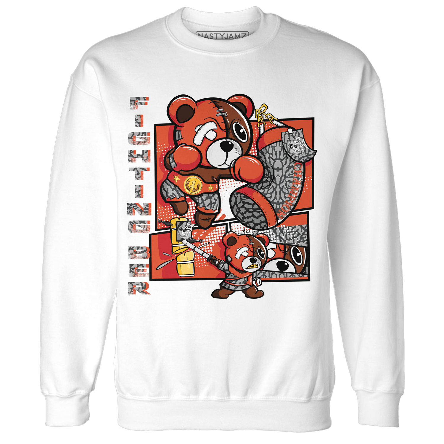 Georgia Peach 3s Sweatshirt Match BER Fighting Boxing - NastyJamz