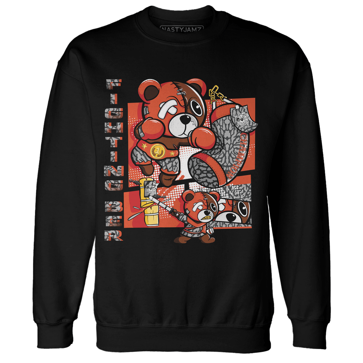 Georgia Peach 3s Sweatshirt Match BER Fighting Boxing - NastyJamz