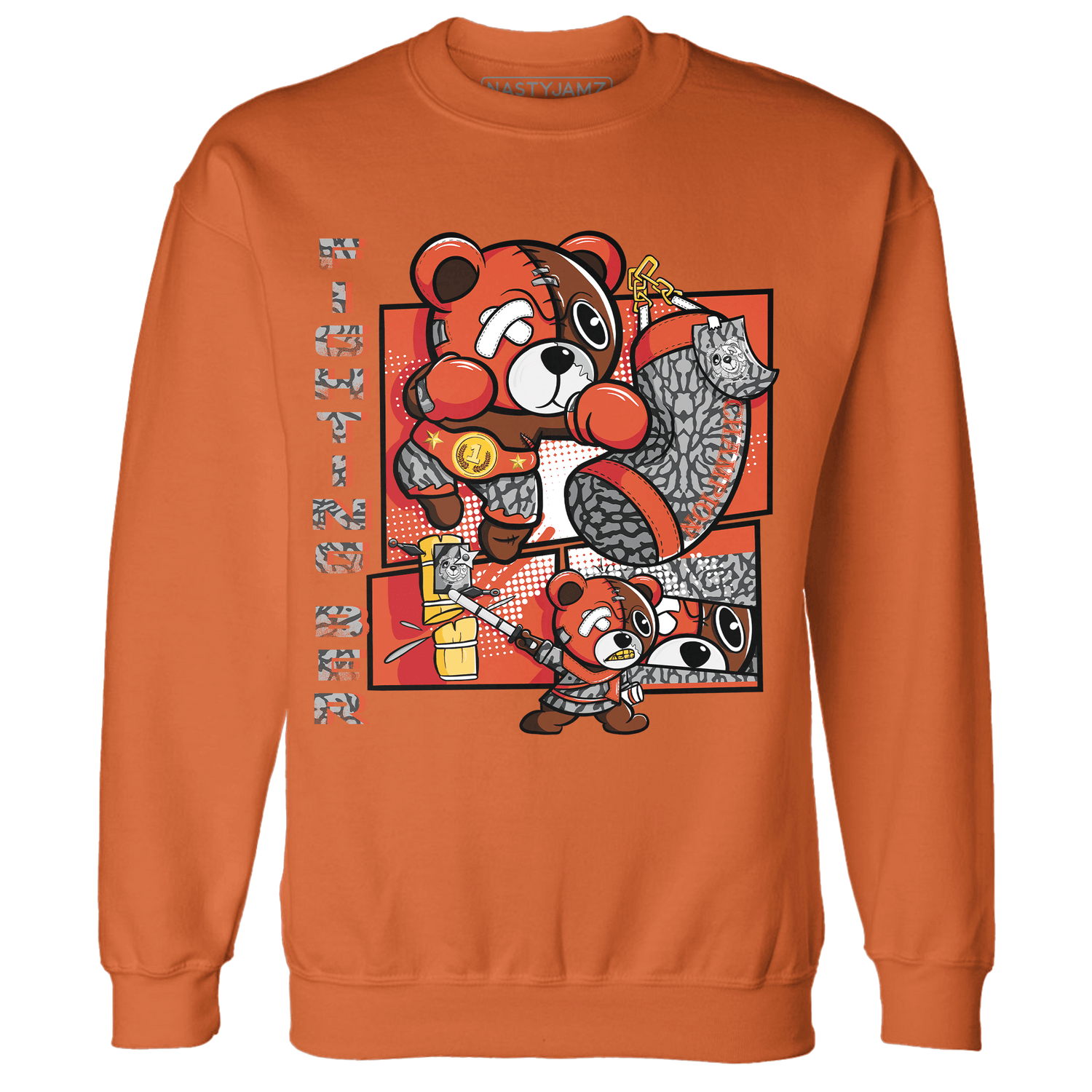 Georgia Peach 3s Sweatshirt Match BER Fighting Boxing - NastyJamz