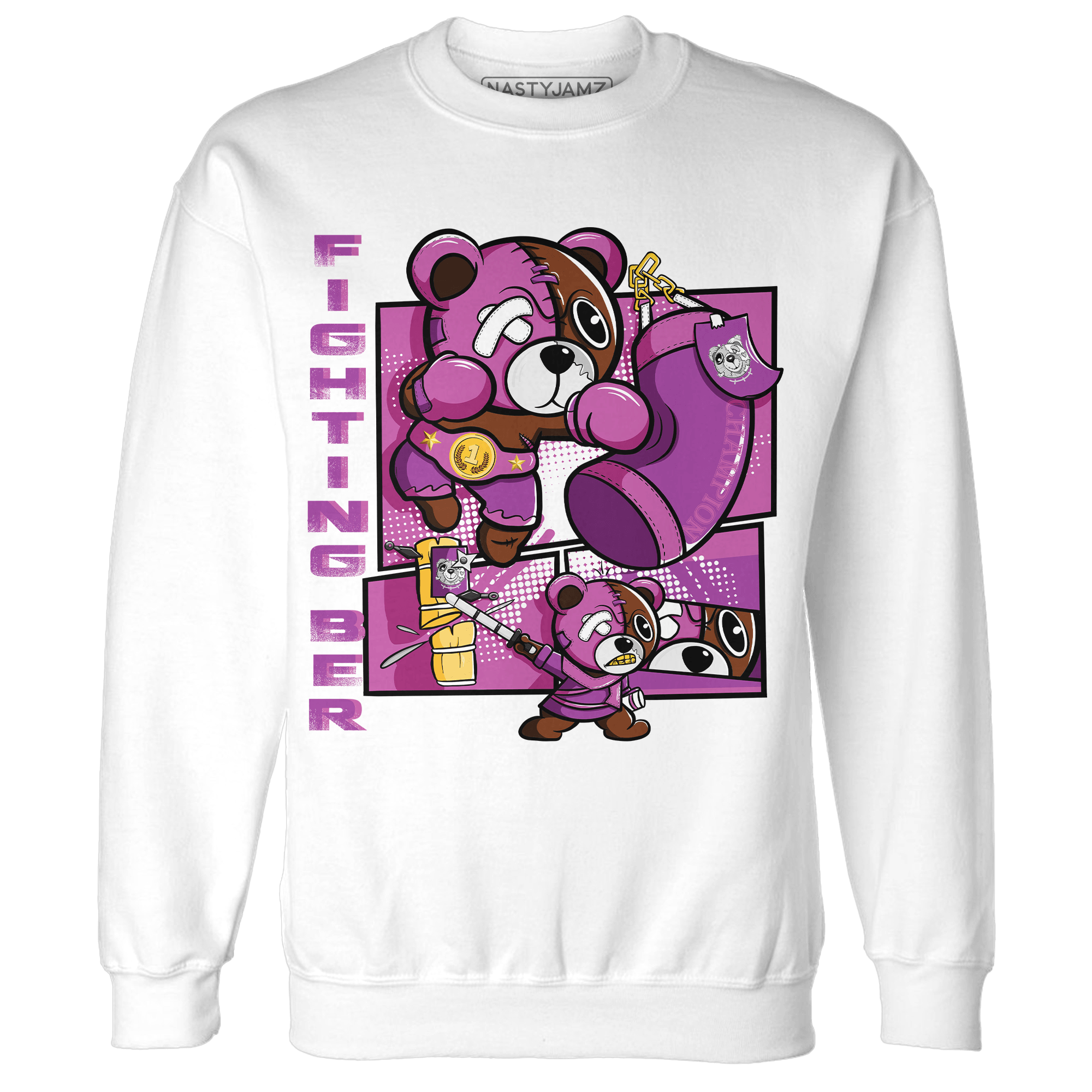 GS Hyper Violet 4s Sweatshirt Match BER Fighting Boxing - NastyJamz
