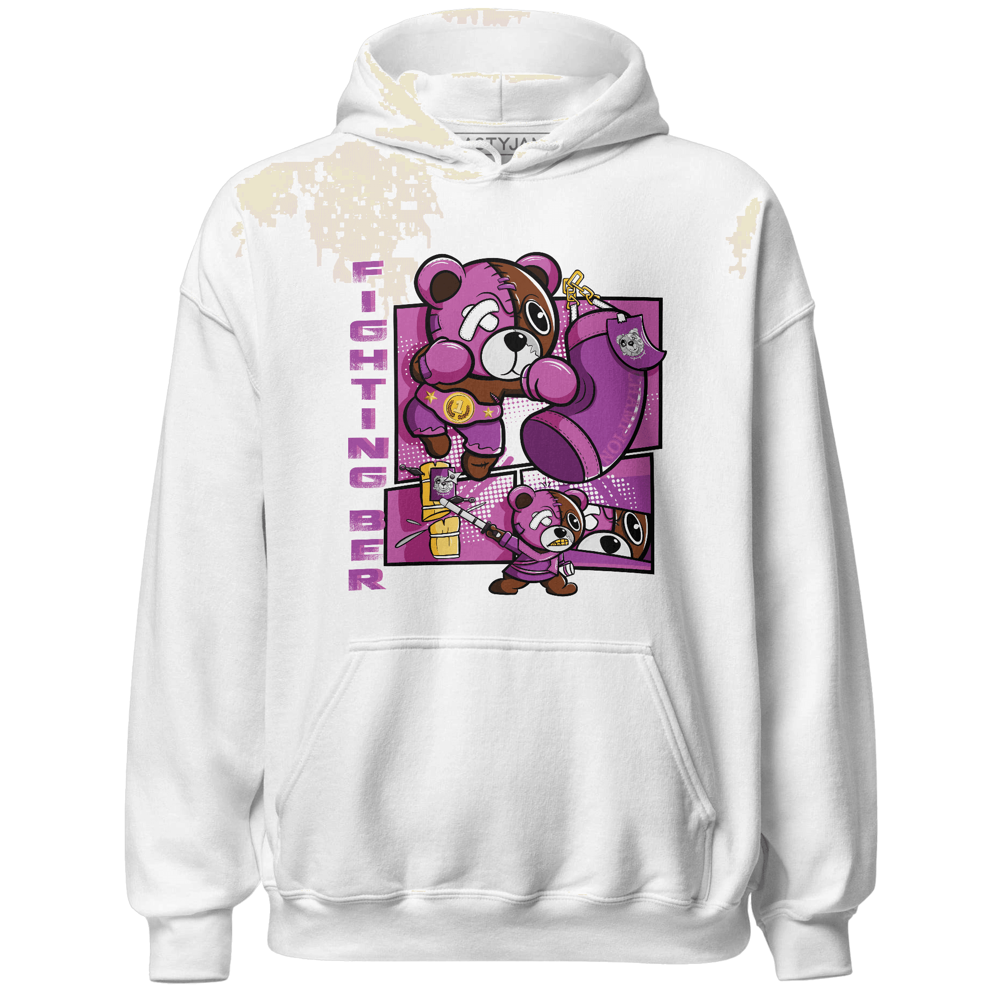 GS Hyper Violet 4s Hoodie Match BER Fighting Boxing - NastyJamz