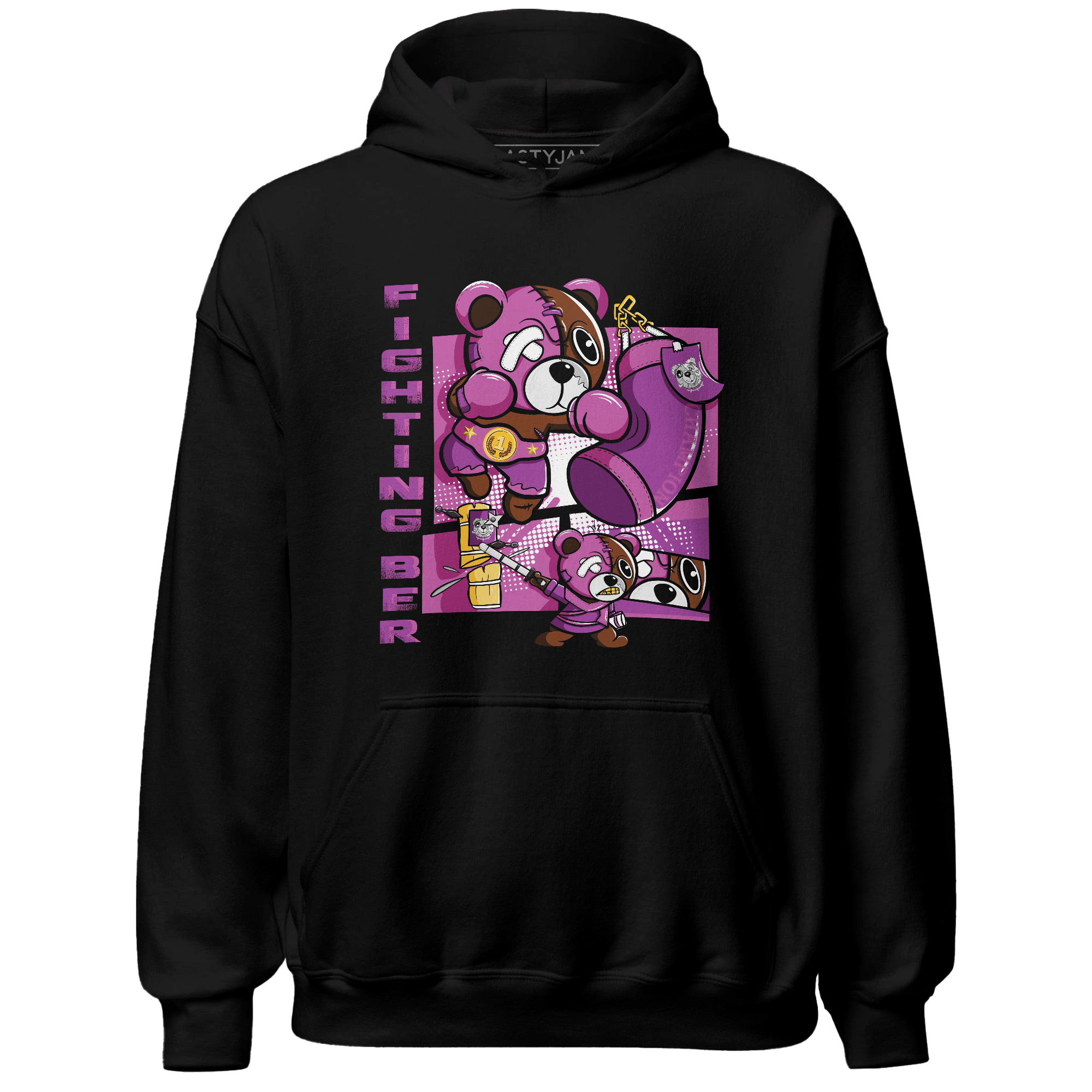GS Hyper Violet 4s Hoodie Match BER Fighting Boxing - NastyJamz