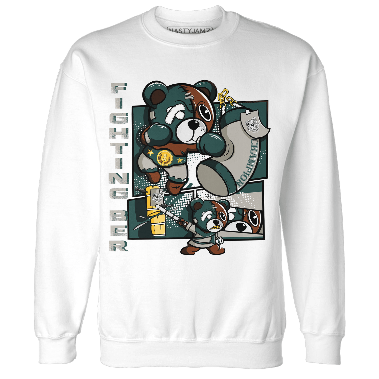 Oxidized Green 4s Sweatshirt Match BER Fighting Boxing - NastyJamz