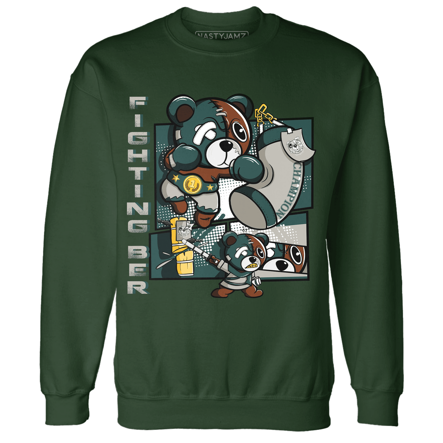 Oxidized Green 4s Sweatshirt Match BER Fighting Boxing - NastyJamz