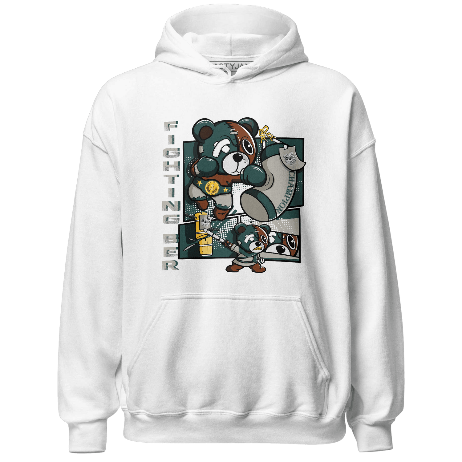 Oxidized Green 4s Hoodie Match BER Fighting Boxing - NastyJamz