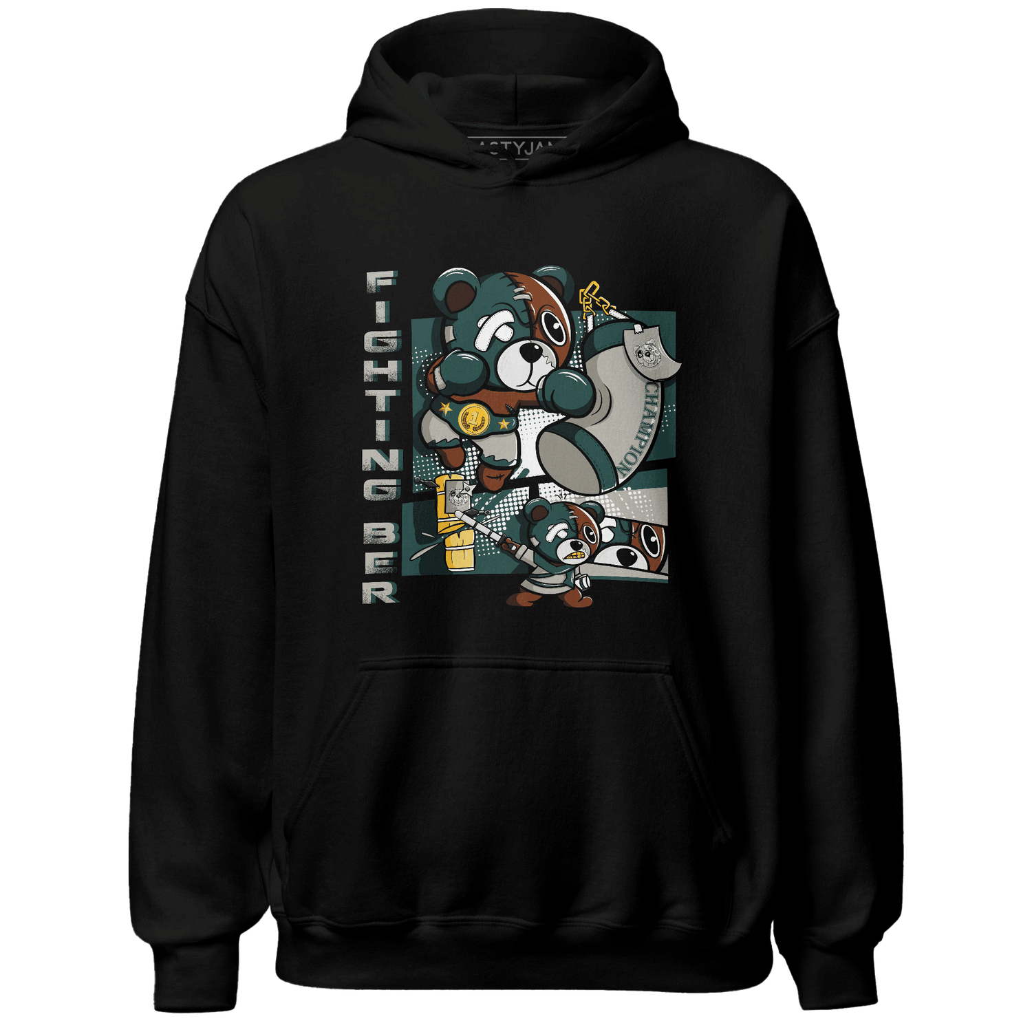 Oxidized Green 4s Hoodie Match BER Fighting Boxing - NastyJamz