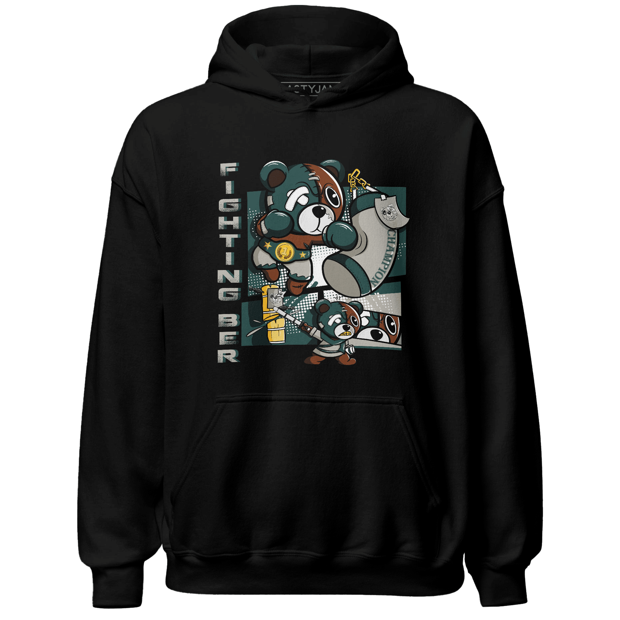 Oxidized Green 4s Hoodie Match BER Fighting Boxing - NastyJamz