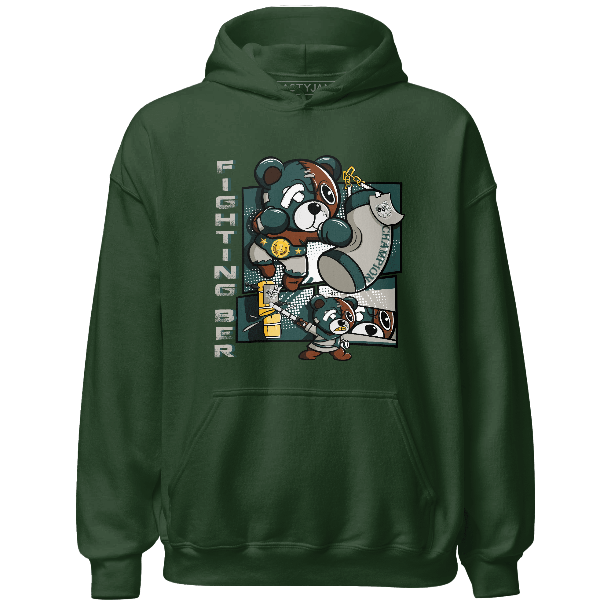 Oxidized Green 4s Hoodie Match BER Fighting Boxing - NastyJamz