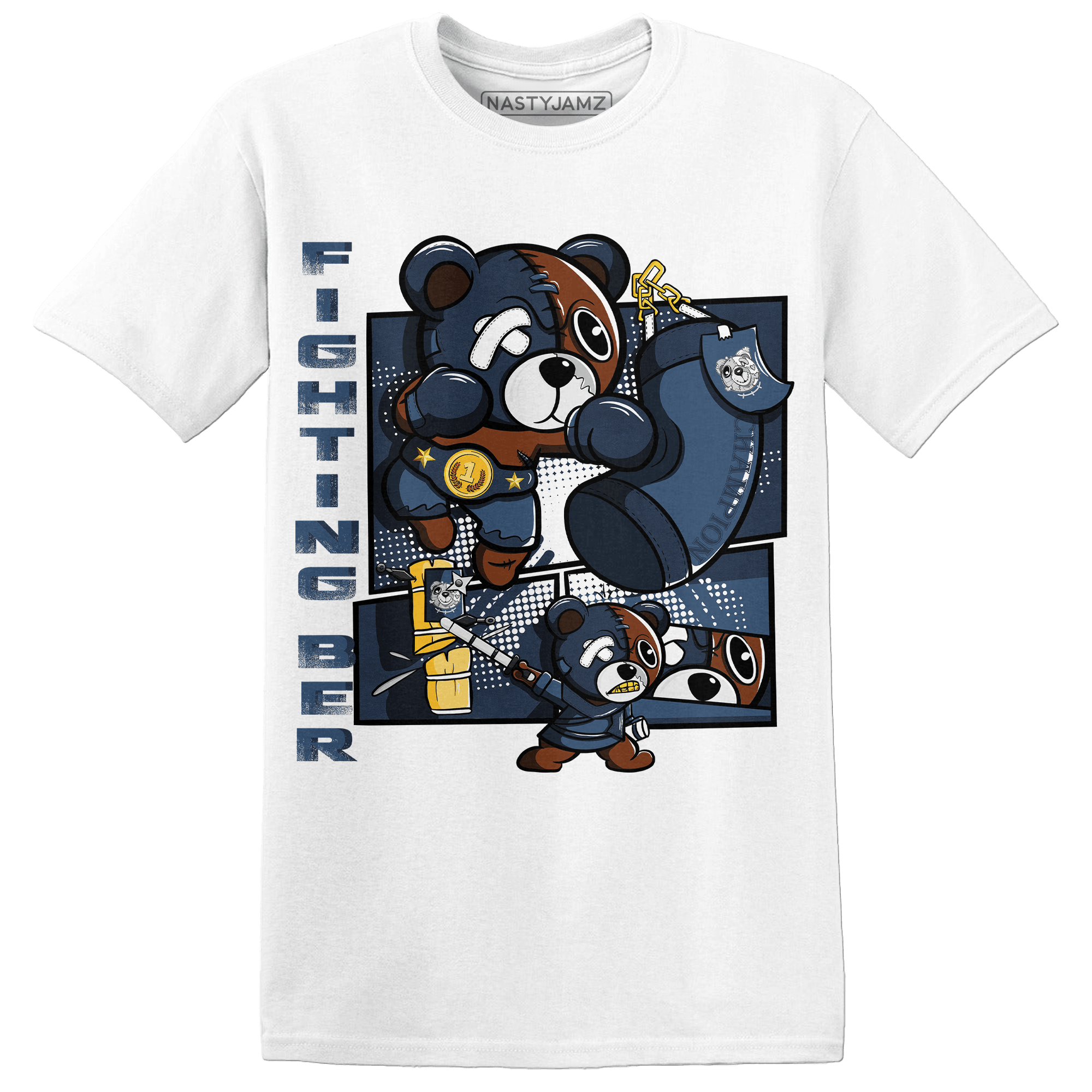 AM 1 86 Jackie Robinson T Shirt Match BER Fighting Boxing - NastyJamz