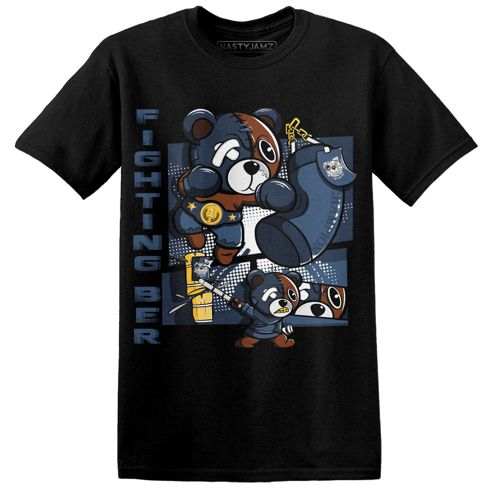 AM 1 86 Jackie Robinson T Shirt Match BER Fighting Boxing - NastyJamz