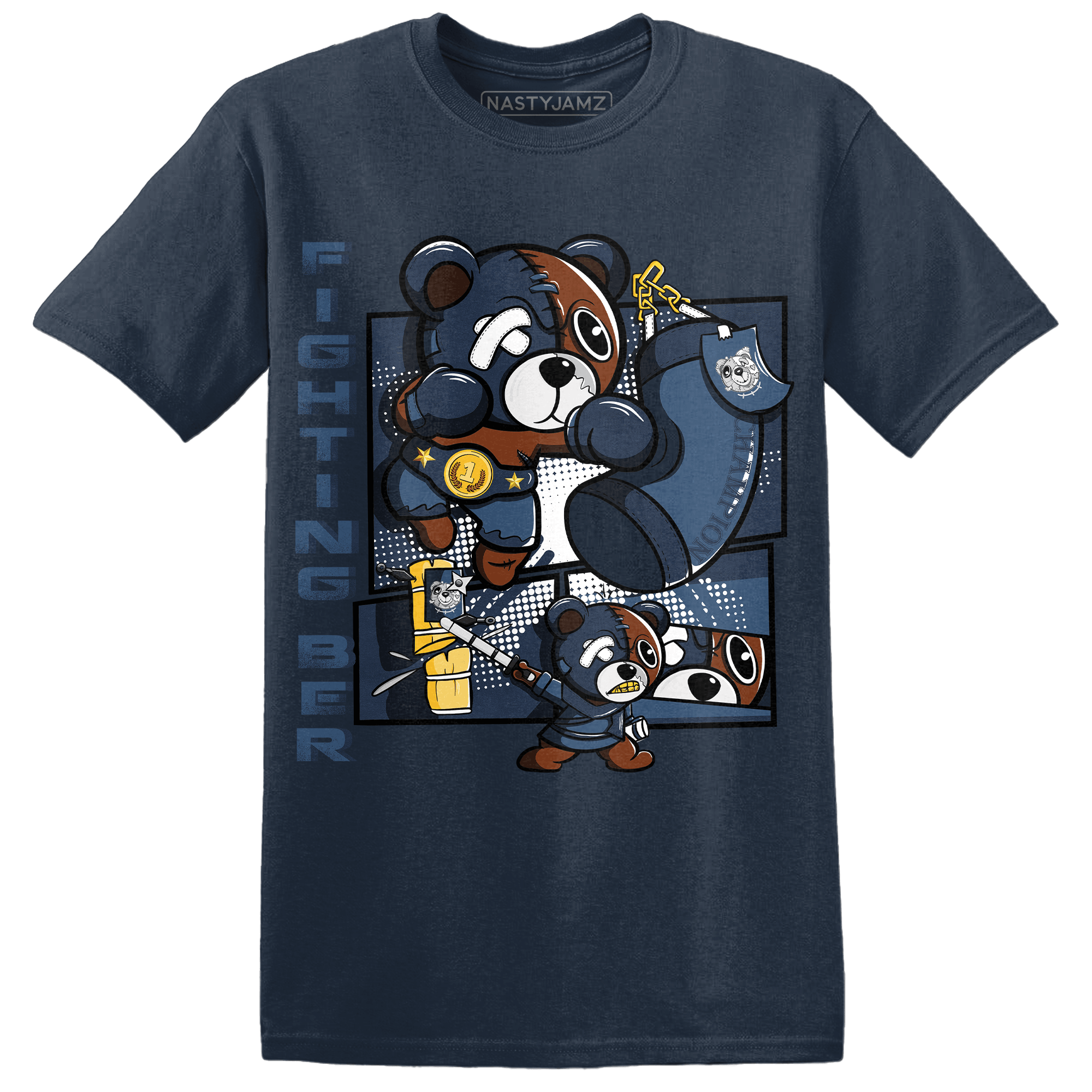 AM 1 86 Jackie Robinson T Shirt Match BER Fighting Boxing - NastyJamz