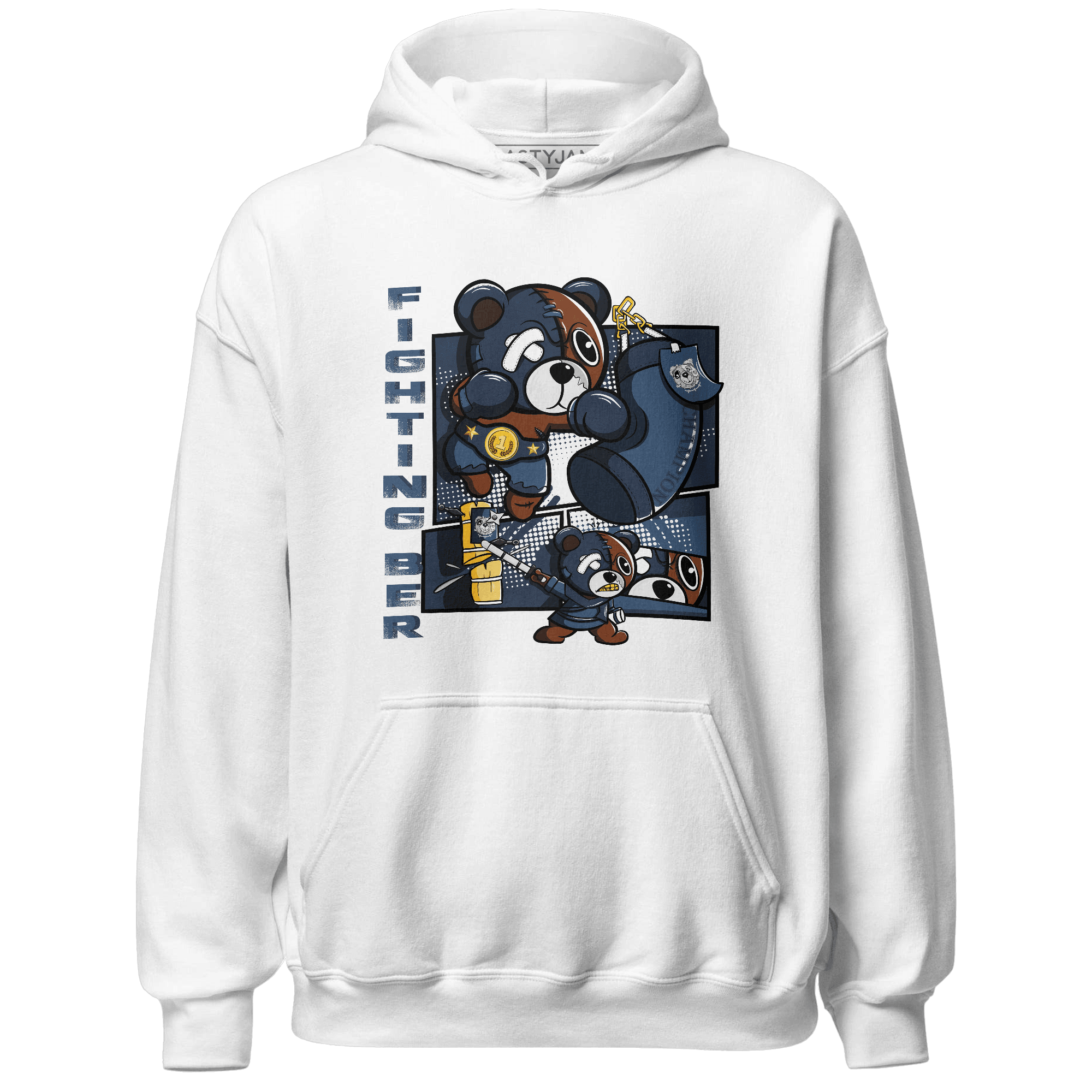 AM 1 86 Jackie Robinson Hoodie Match BER Fighting Boxing - NastyJamz