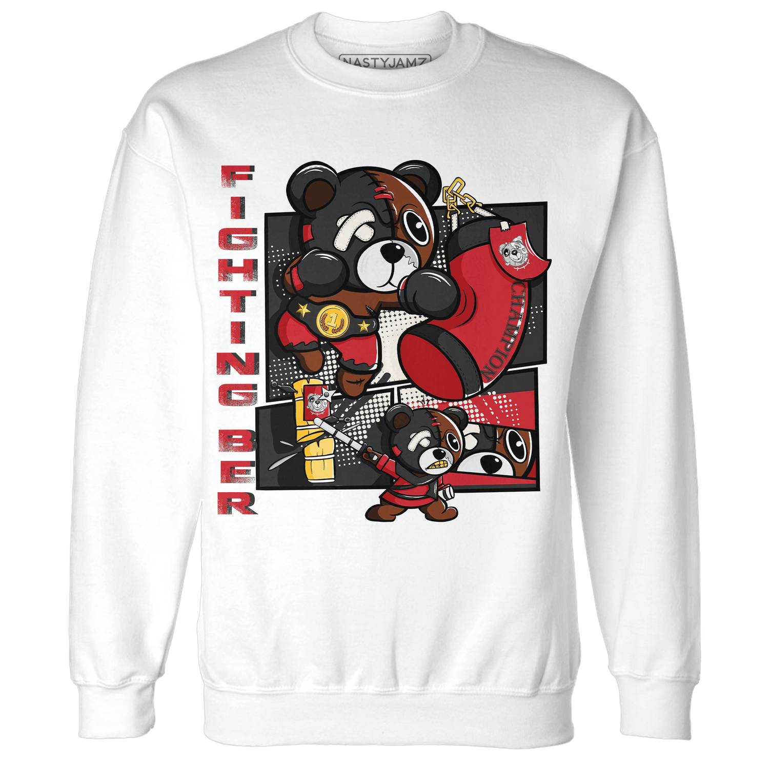 Jumman Jack University Red Sweatshirt Match BER Fighting Boxing - NastyJamz