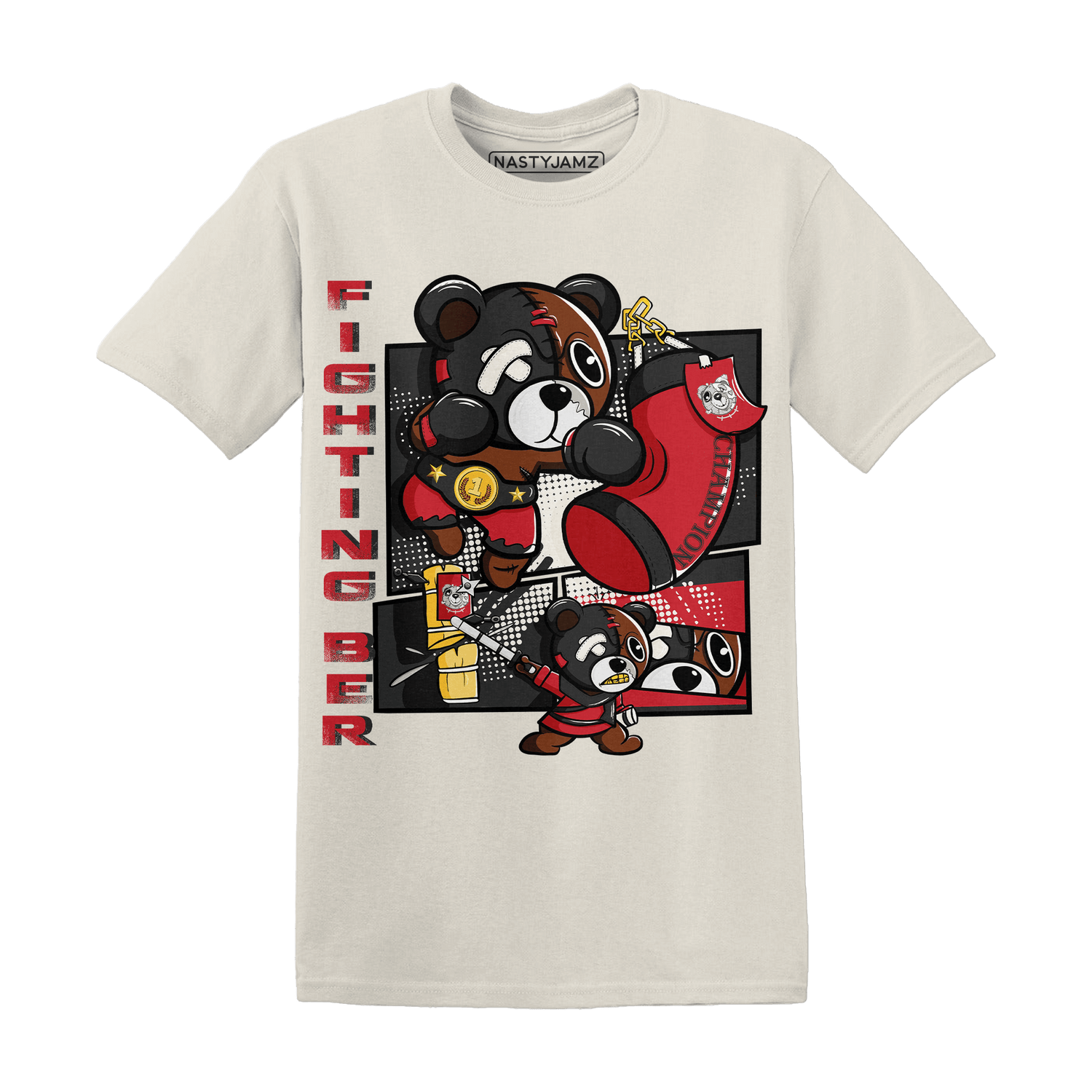 Jumman Jack University Red T Shirt Match BER Fighting Boxing - NastyJamz
