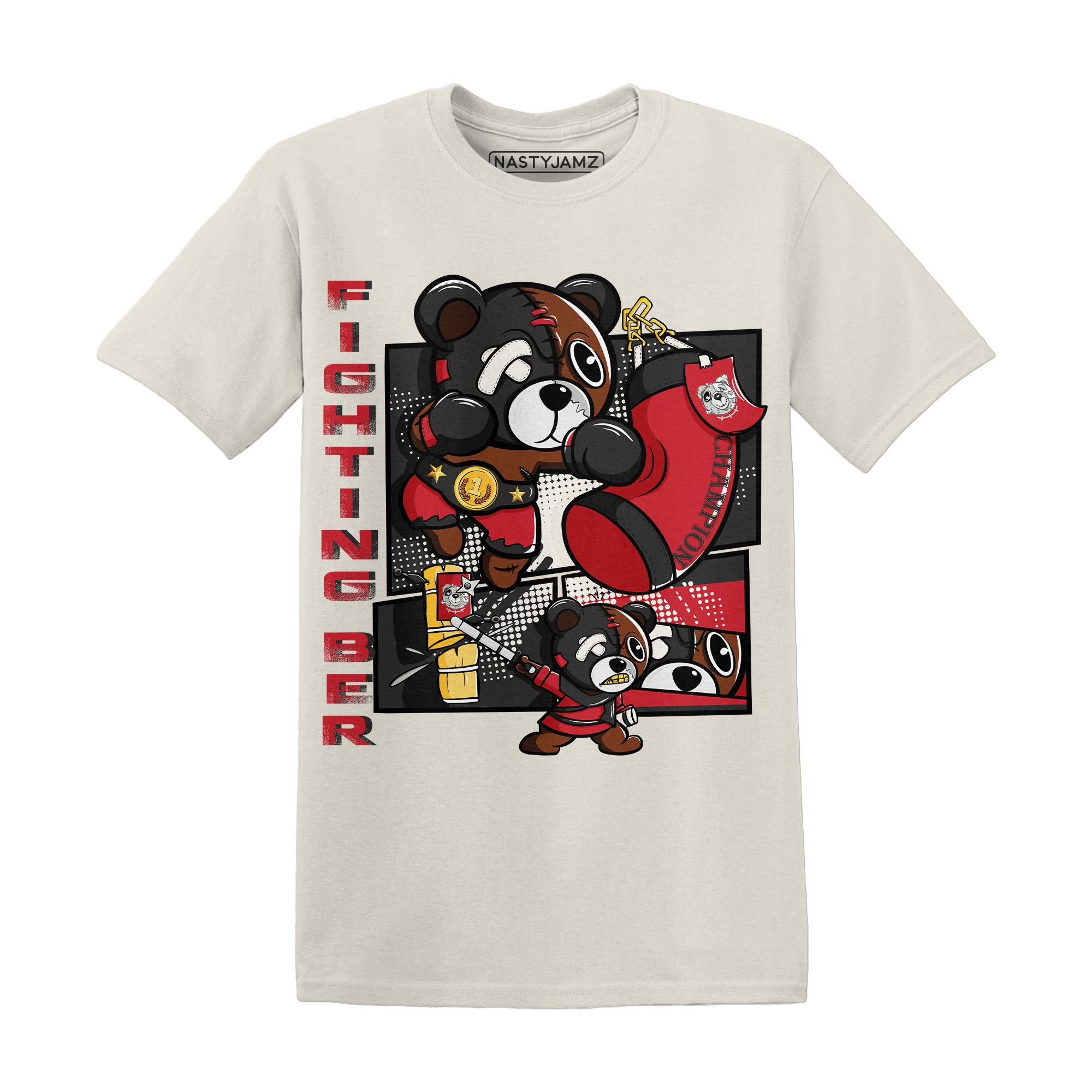 Jumman Jack University Red T Shirt Match BER Fighting Boxing - NastyJamz