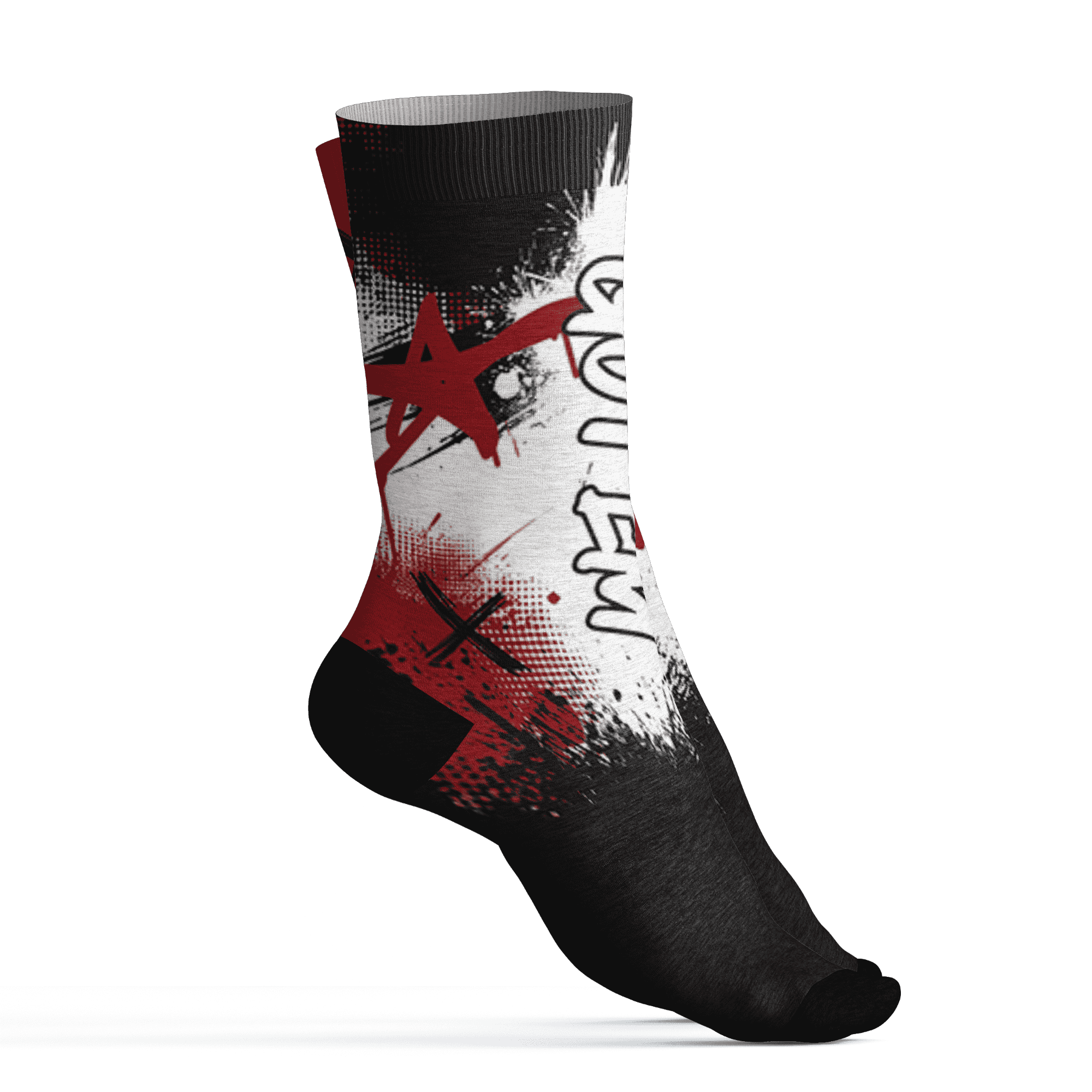 Retro Red Taxi 12s Socks Match BER GOTEM 3D All-Over Print - NastyJamz