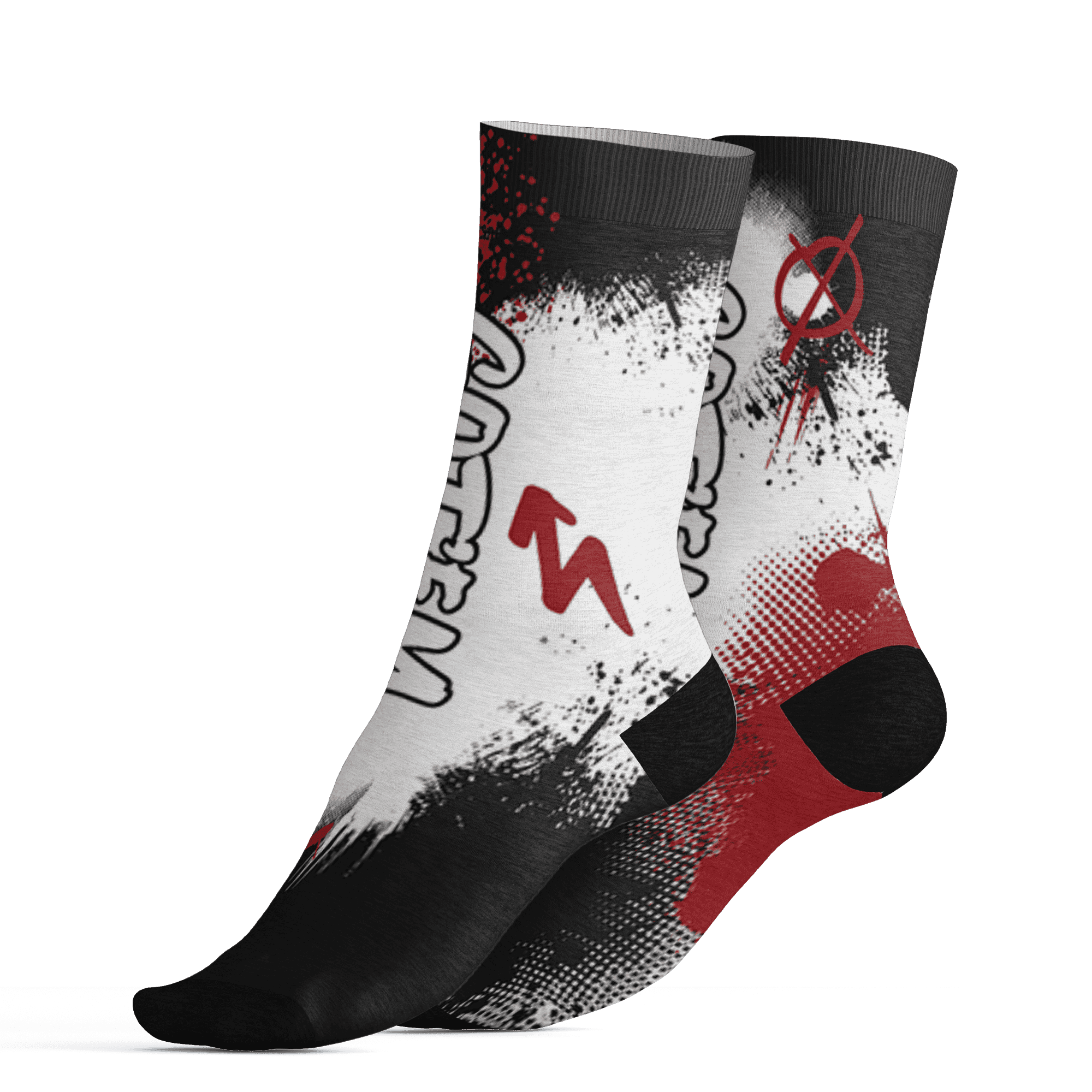 Retro Red Taxi 12s Socks Match BER GOTEM 3D All-Over Print - NastyJamz