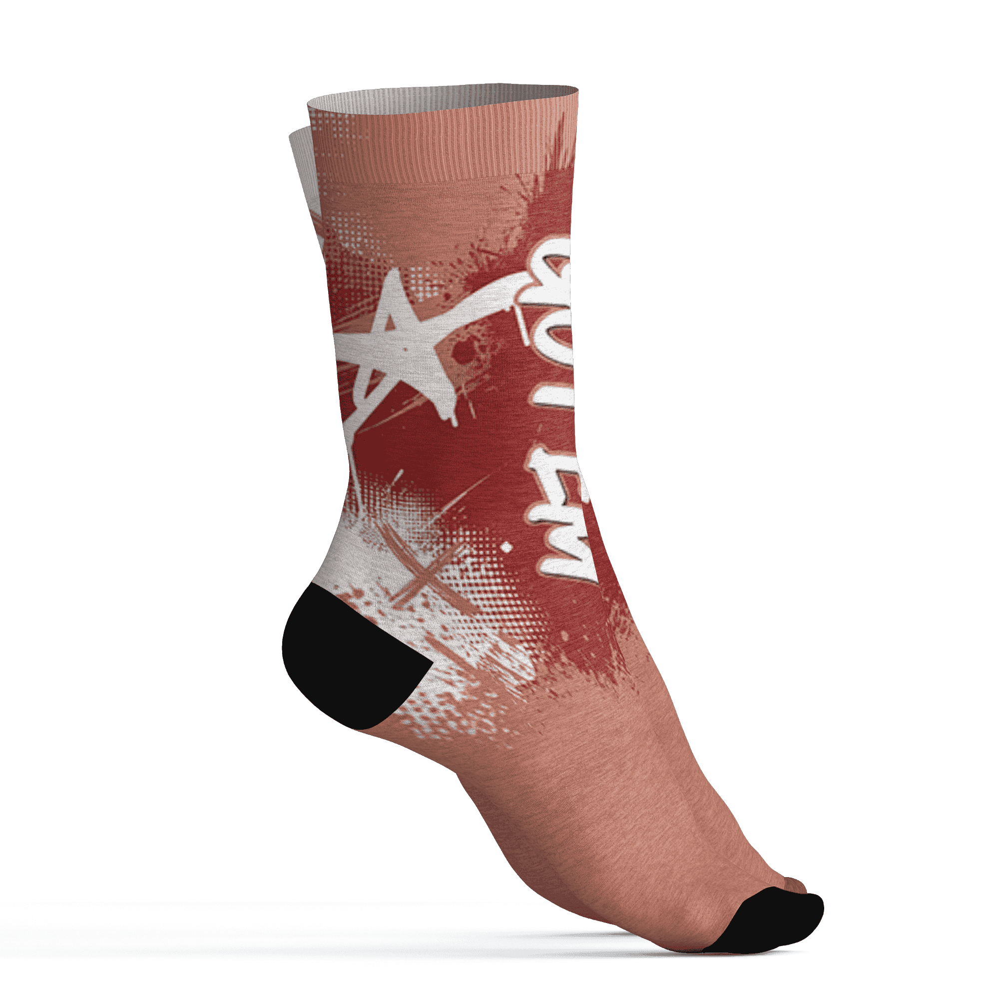 Dune Red 13s Socks Match BER GOTEM 3D All-Over Print - NastyJamz