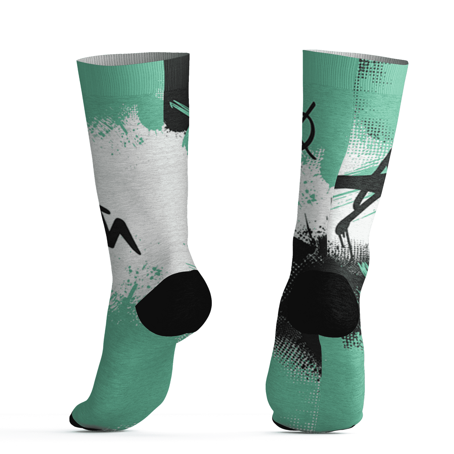 High OG Green Glow 1s Socks Match BER GOTEM 3D All-Over Print - NastyJamz
